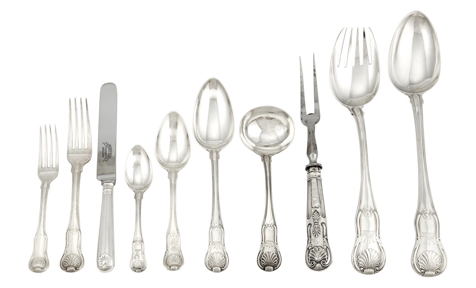 Lot image - Assembled Georgian Sterling Silver Kings