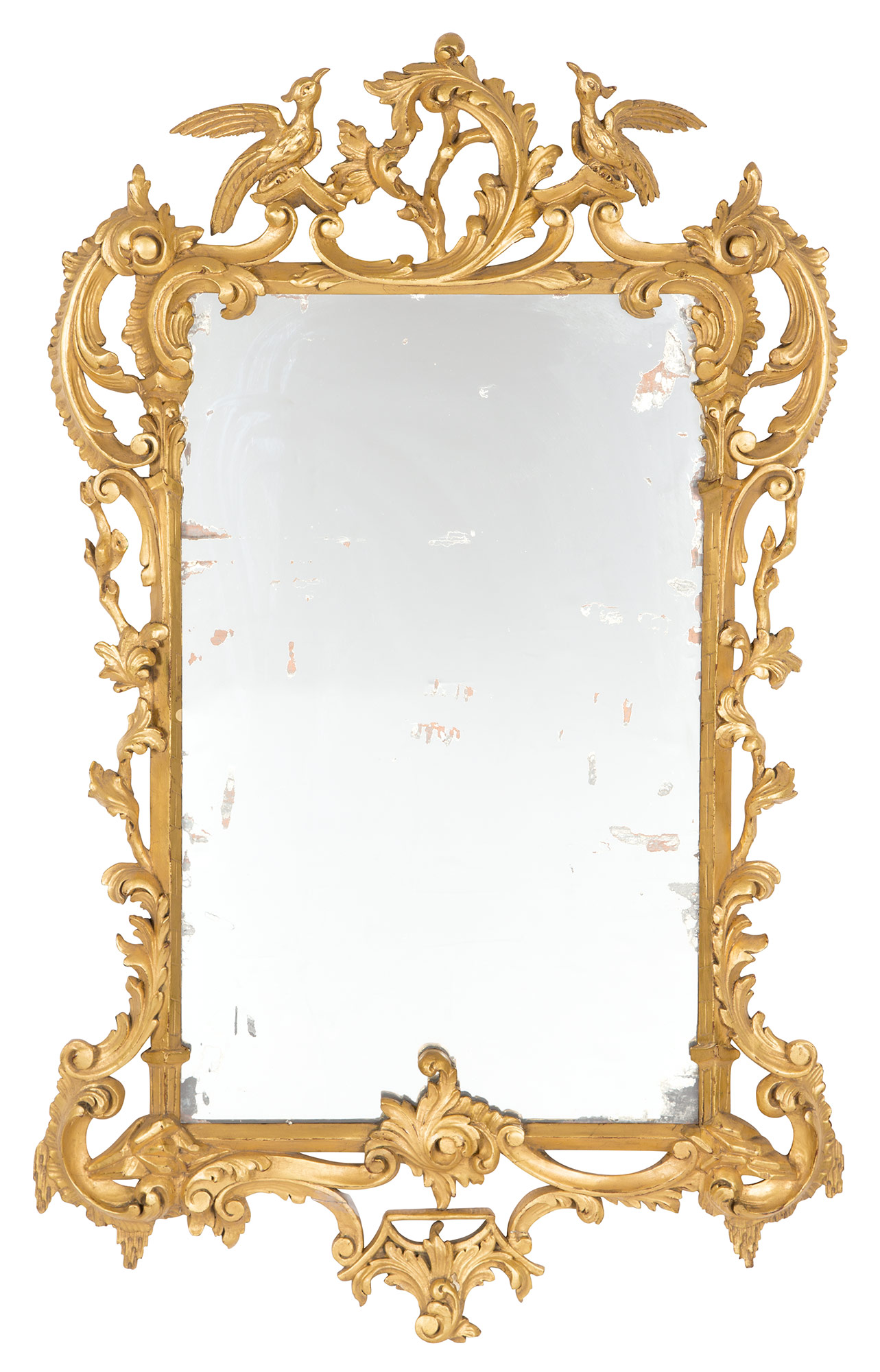Lot image - George II Style Carved and Giltwood Mirror