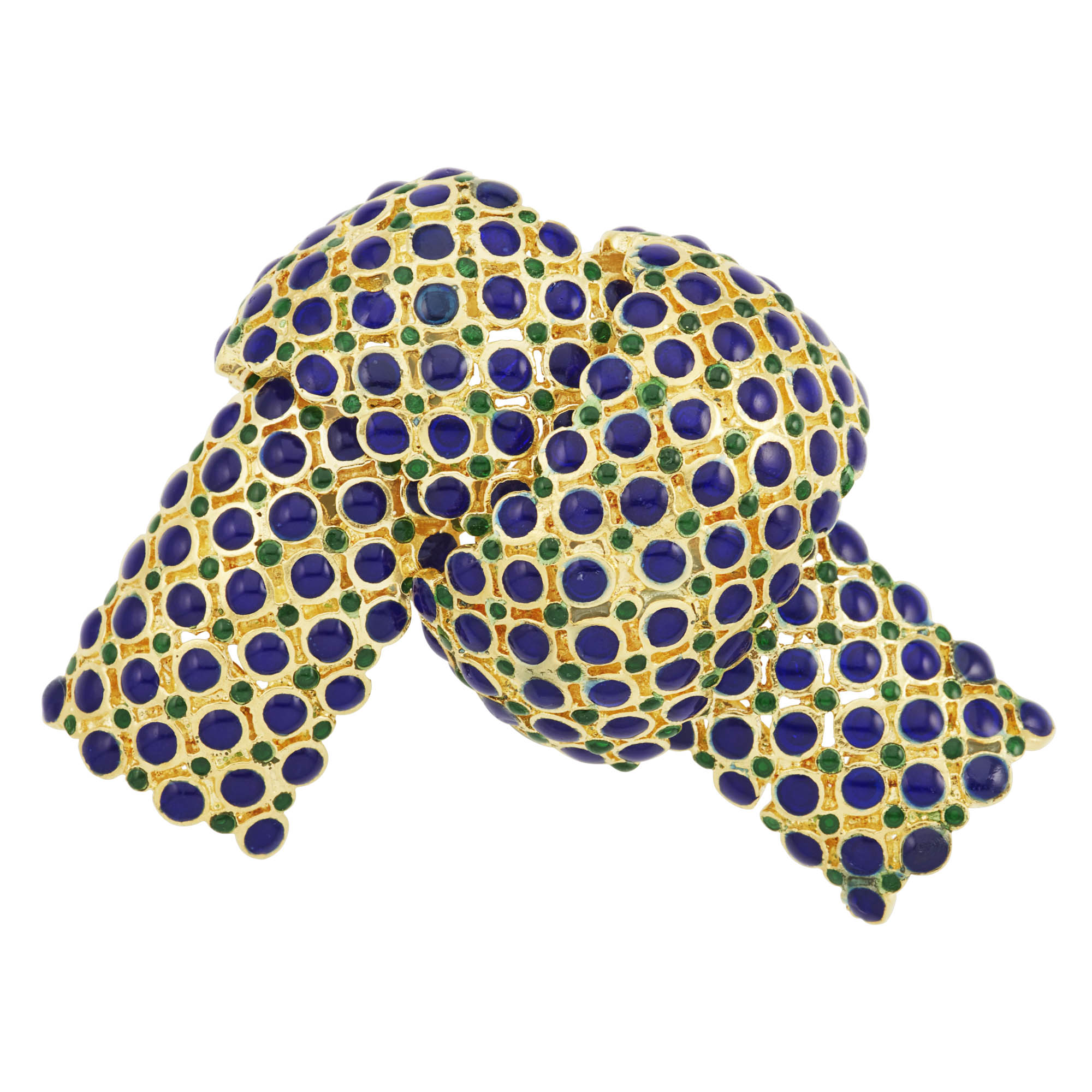 Lot image - Gold and Enamel Knot Brooch, Tiffany & Co.