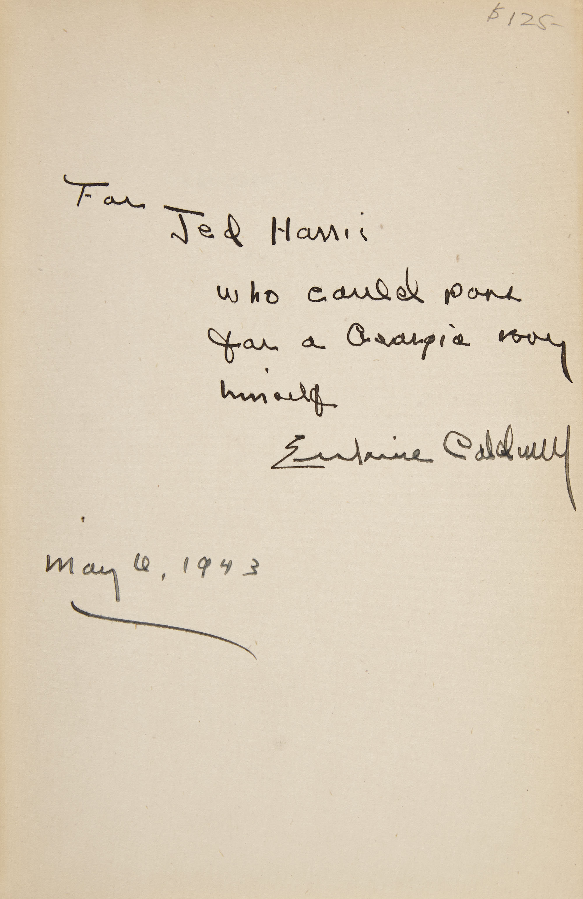 Lot image - CALDWELL, ERSKINE  Georgia Boy.