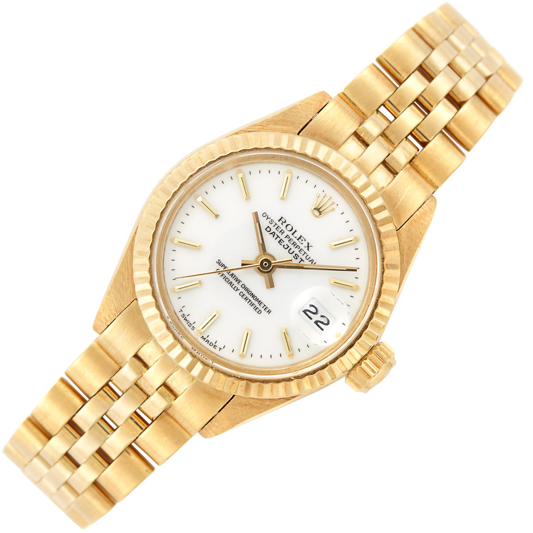 Lot image - Lady's Gold Wristwatch, Rolex, Ref. 6917