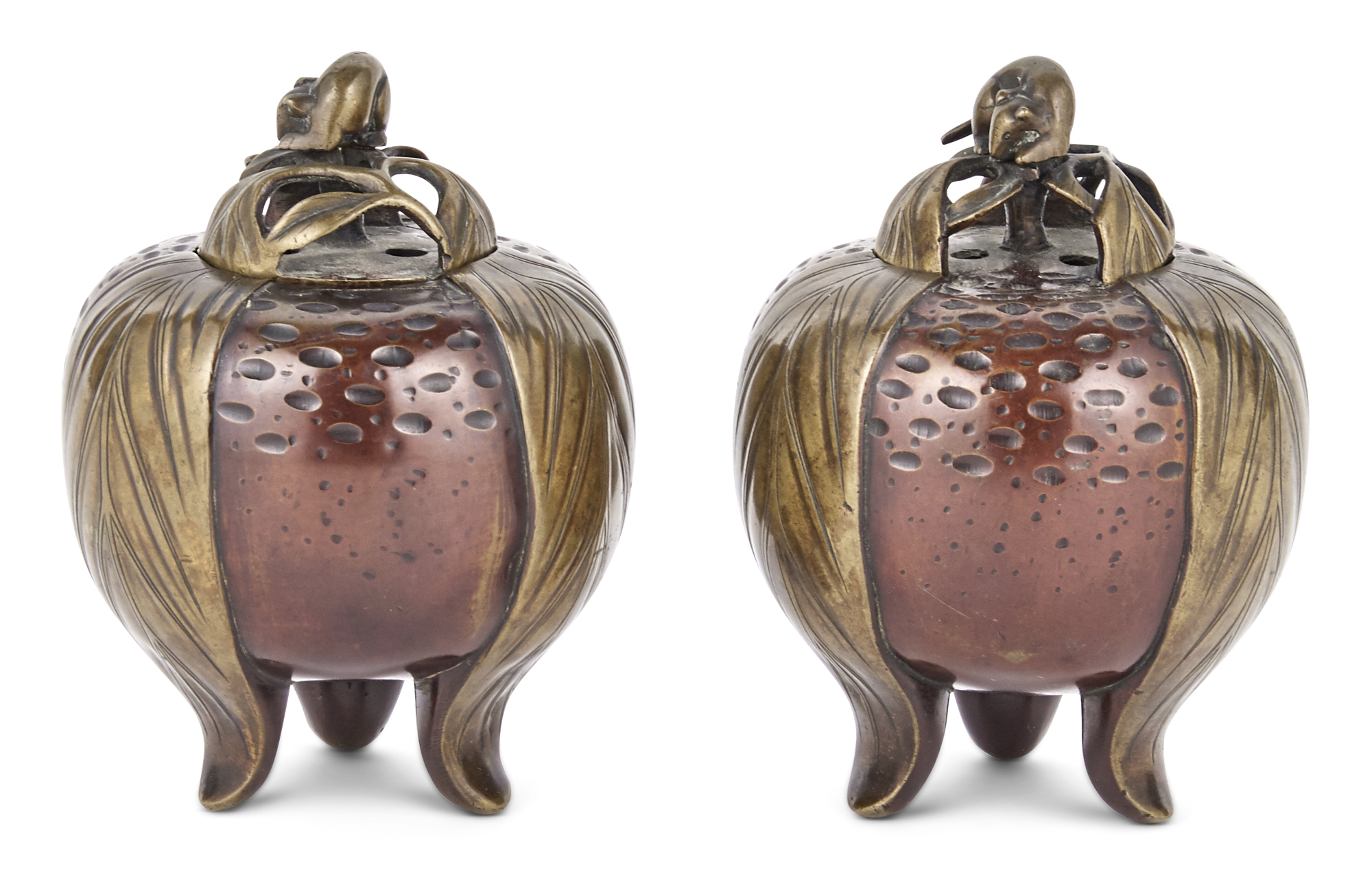 Lot image - A Pair of Japanese Bronze Koros