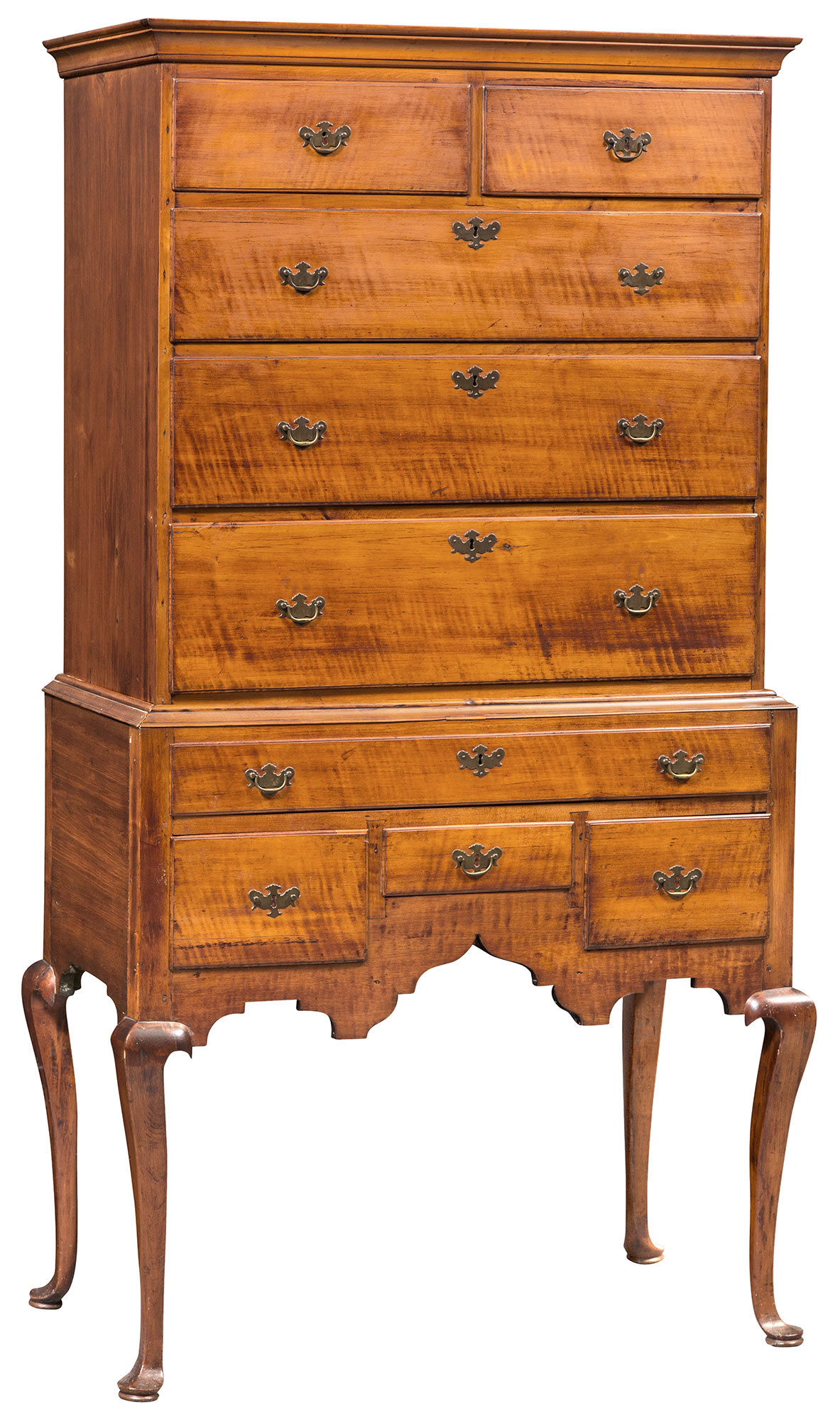 Lot image - Queen Anne Maple High Chest