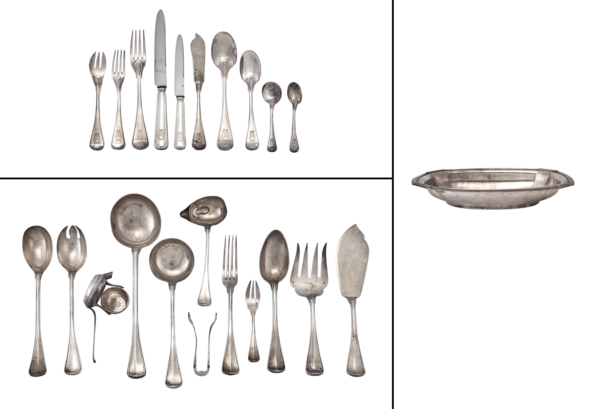 Lot image - French Sterling Silver Flatware Service