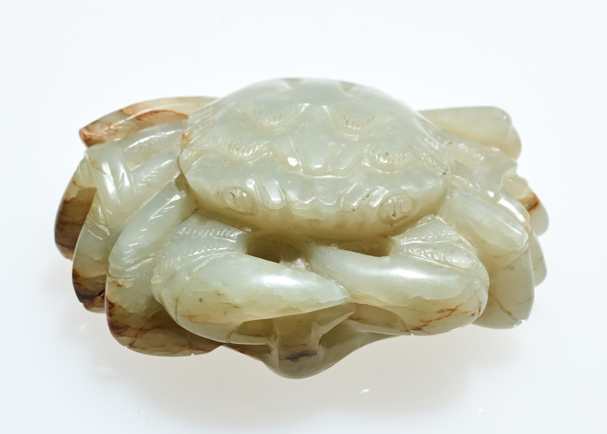 Lot image - A Chinese Jade Carving of a Crab