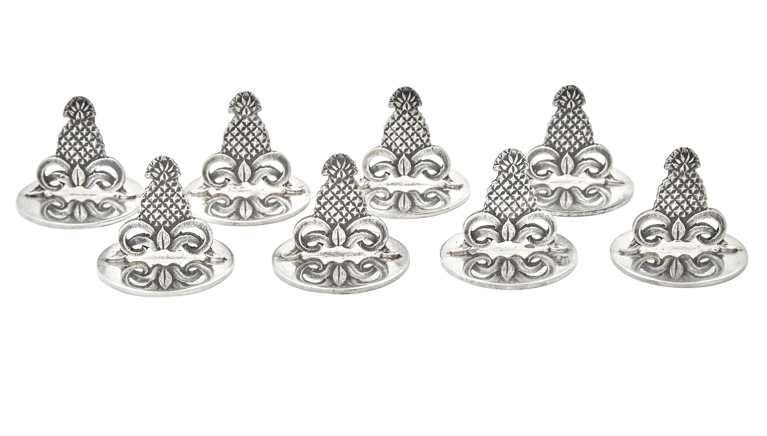 Lot image - Set of Eight Tiffany & Co. Sterling Silver Placecard Holders