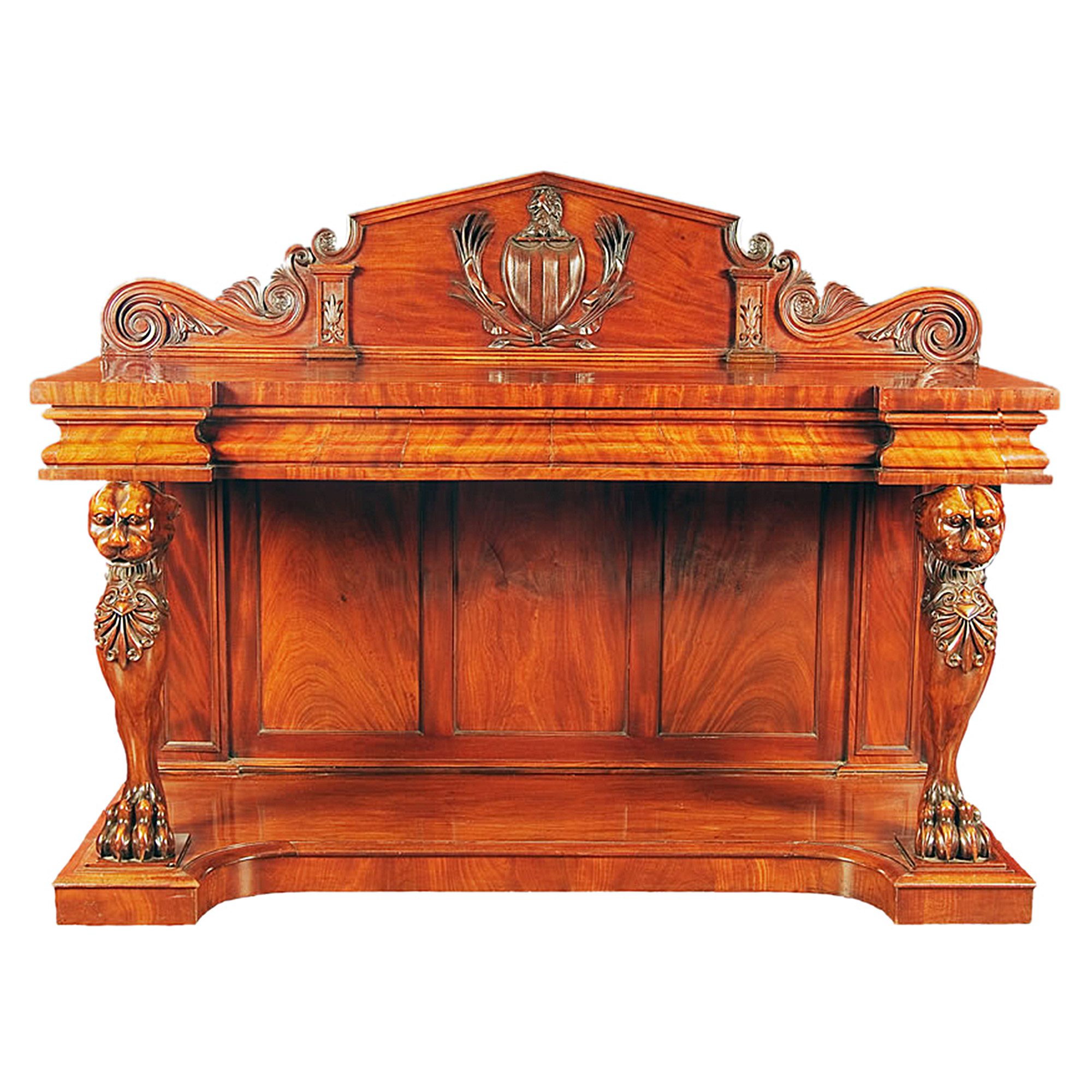 Lot image - Irish William IV Mahogany Sideboard