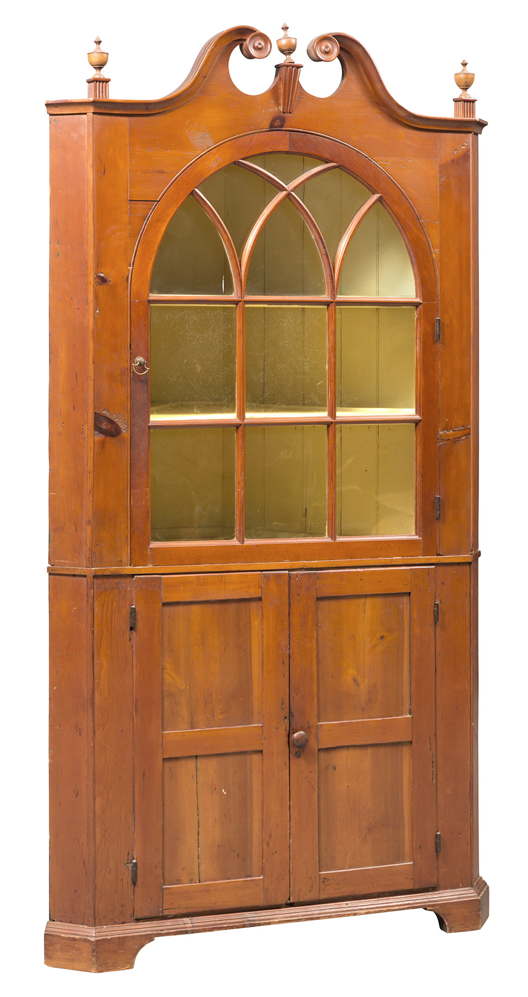 Lot image - Federal Pine Corner Cupboard