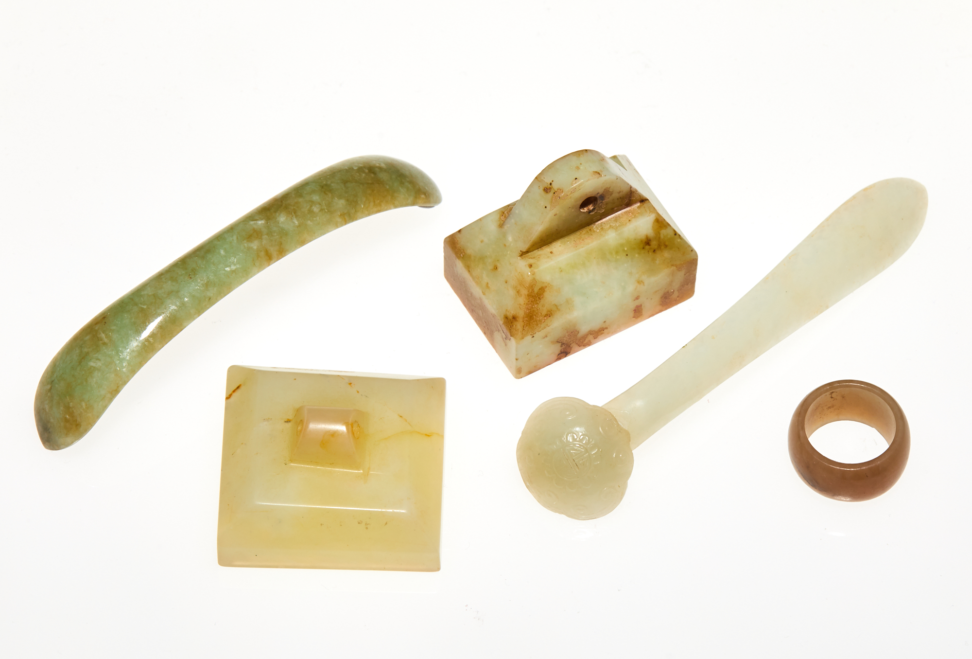 Lot image - A Group of Five Chinese Jades