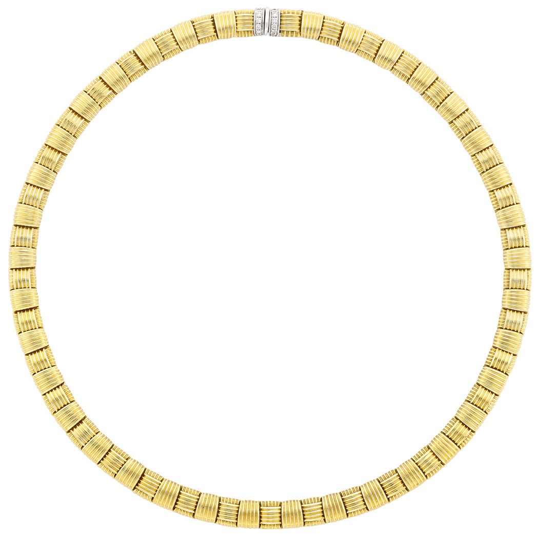 Lot image - Gold and Diamond Necklace, Roberto Coin