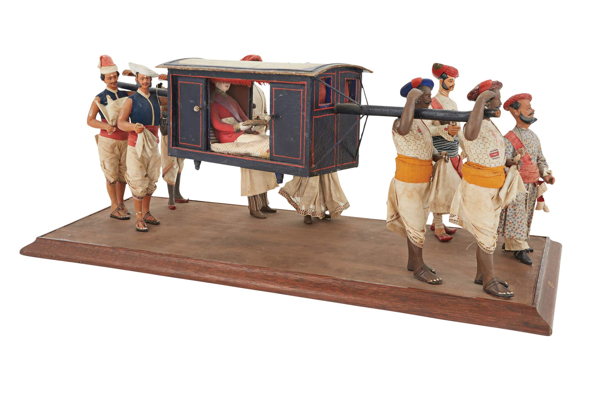 Lot image - Anglo-Indian Model of a British Officer in a Palanquin