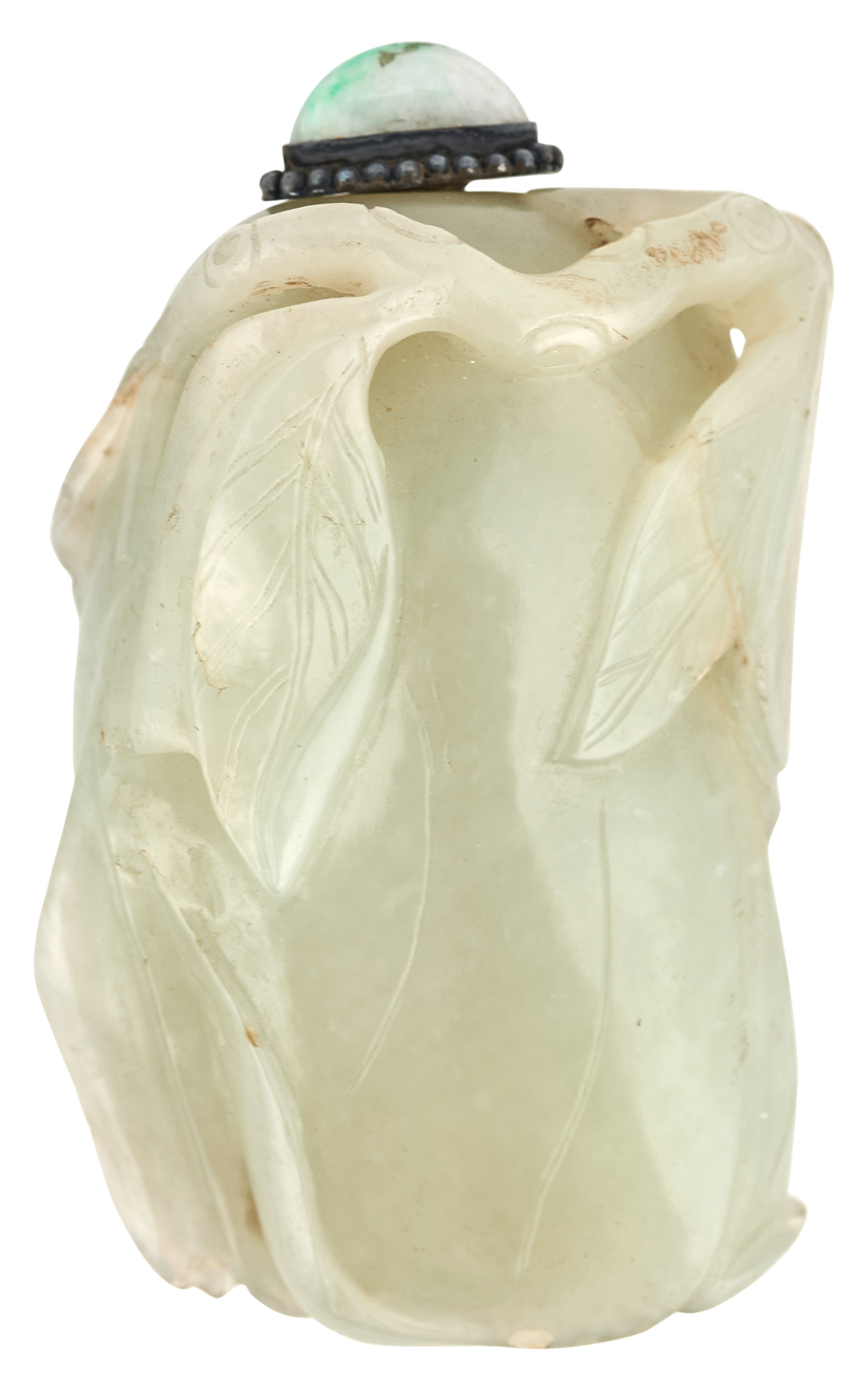 Lot image - A Chinese Celadon Jade Snuff Bottle