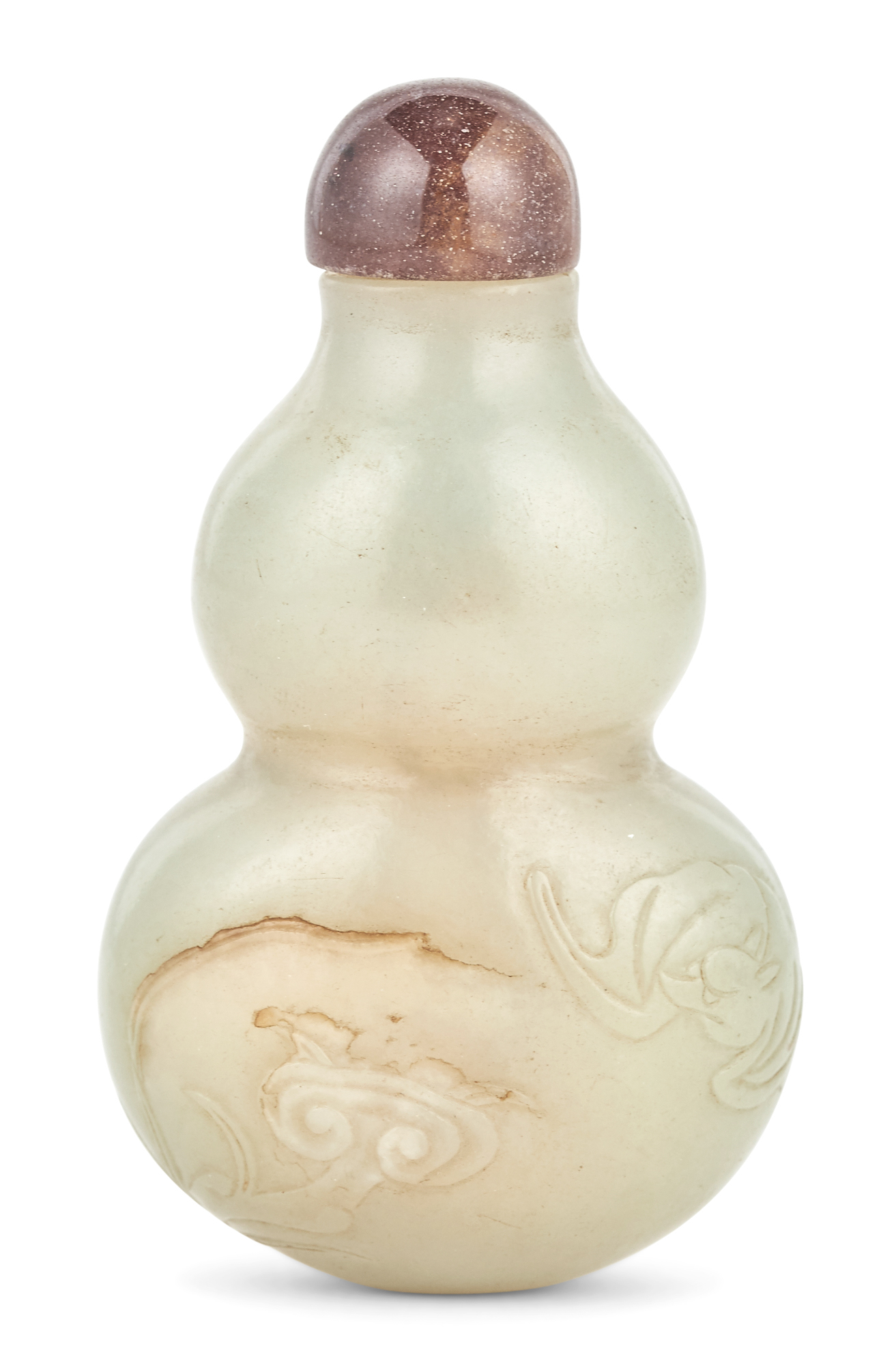 Lot image - A Chinese Pale Celadon Jade Snuff Bottle
