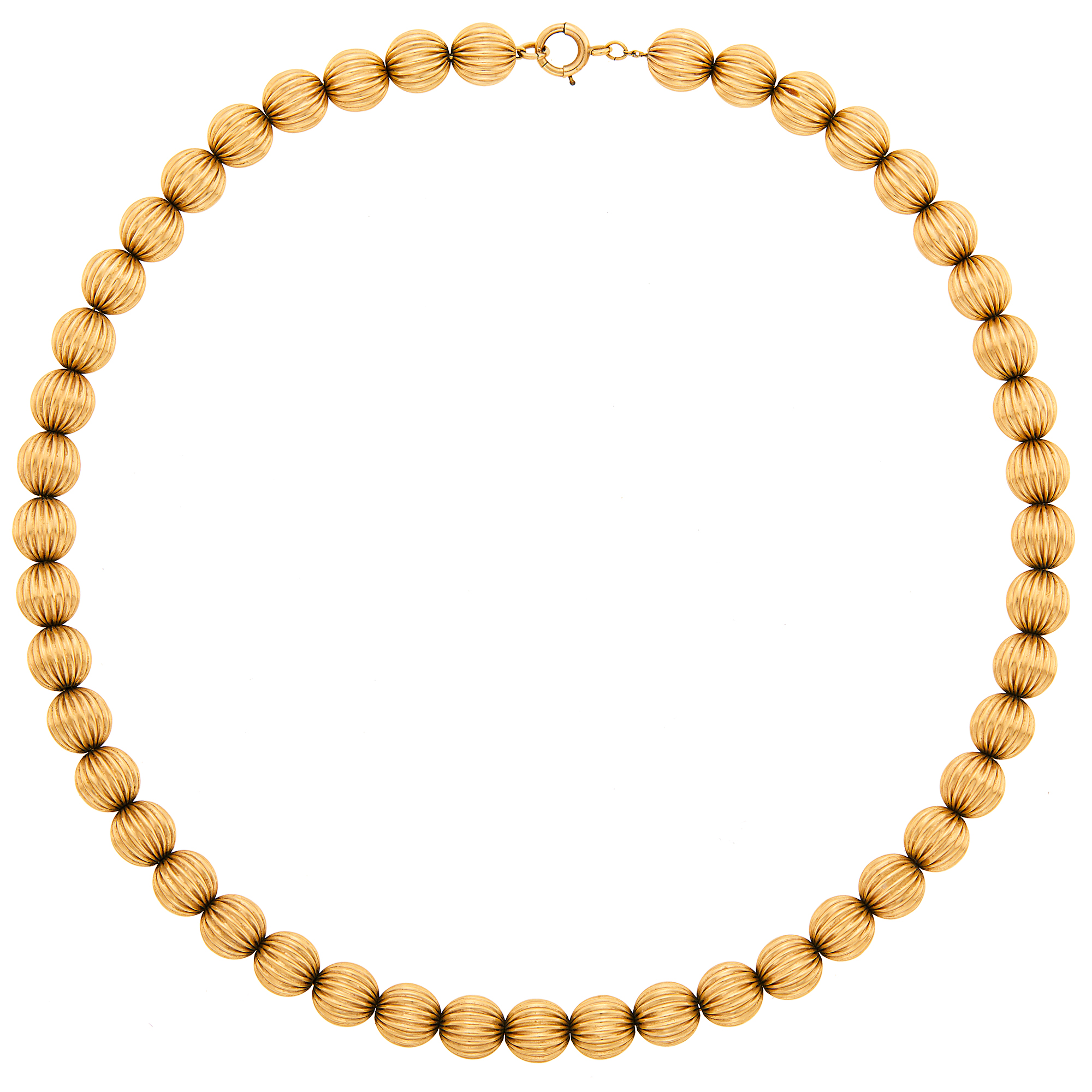 Lot image - Gold Bead Necklace