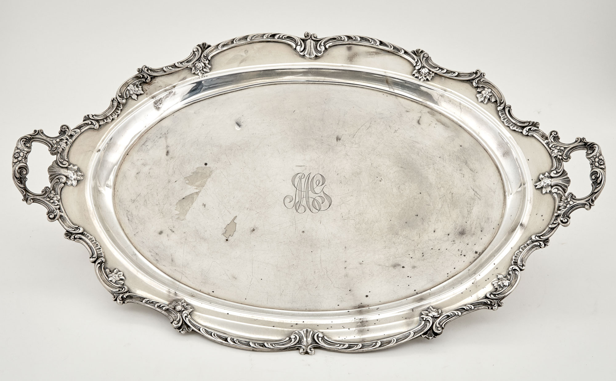 Lot image - Gorham Sterling Silver Two-Handled Tray