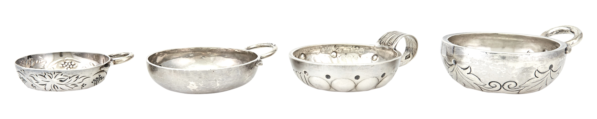 Lot image - Four French Silver Wine Tasters