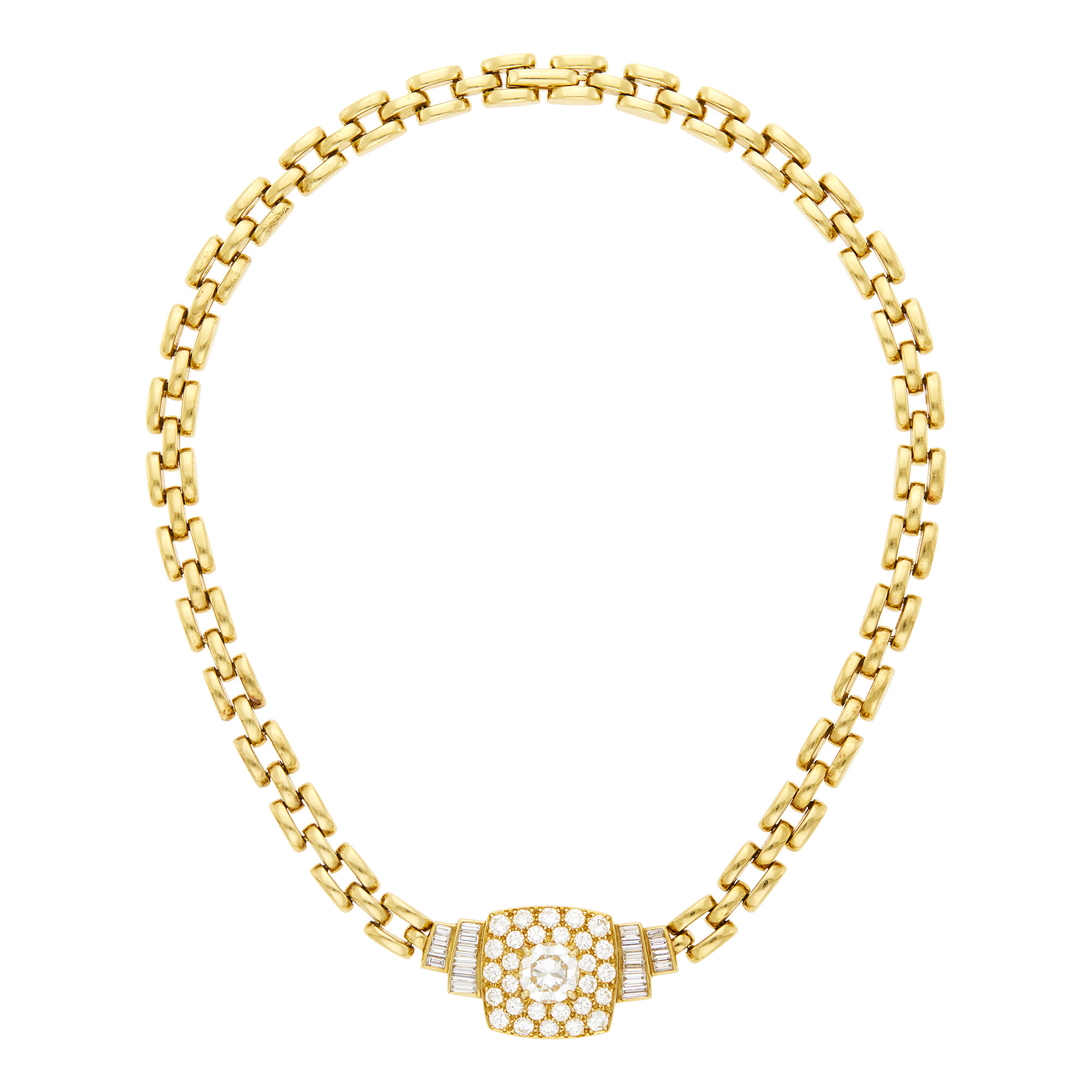 Lot image - David Webb Gold and Diamond Necklace