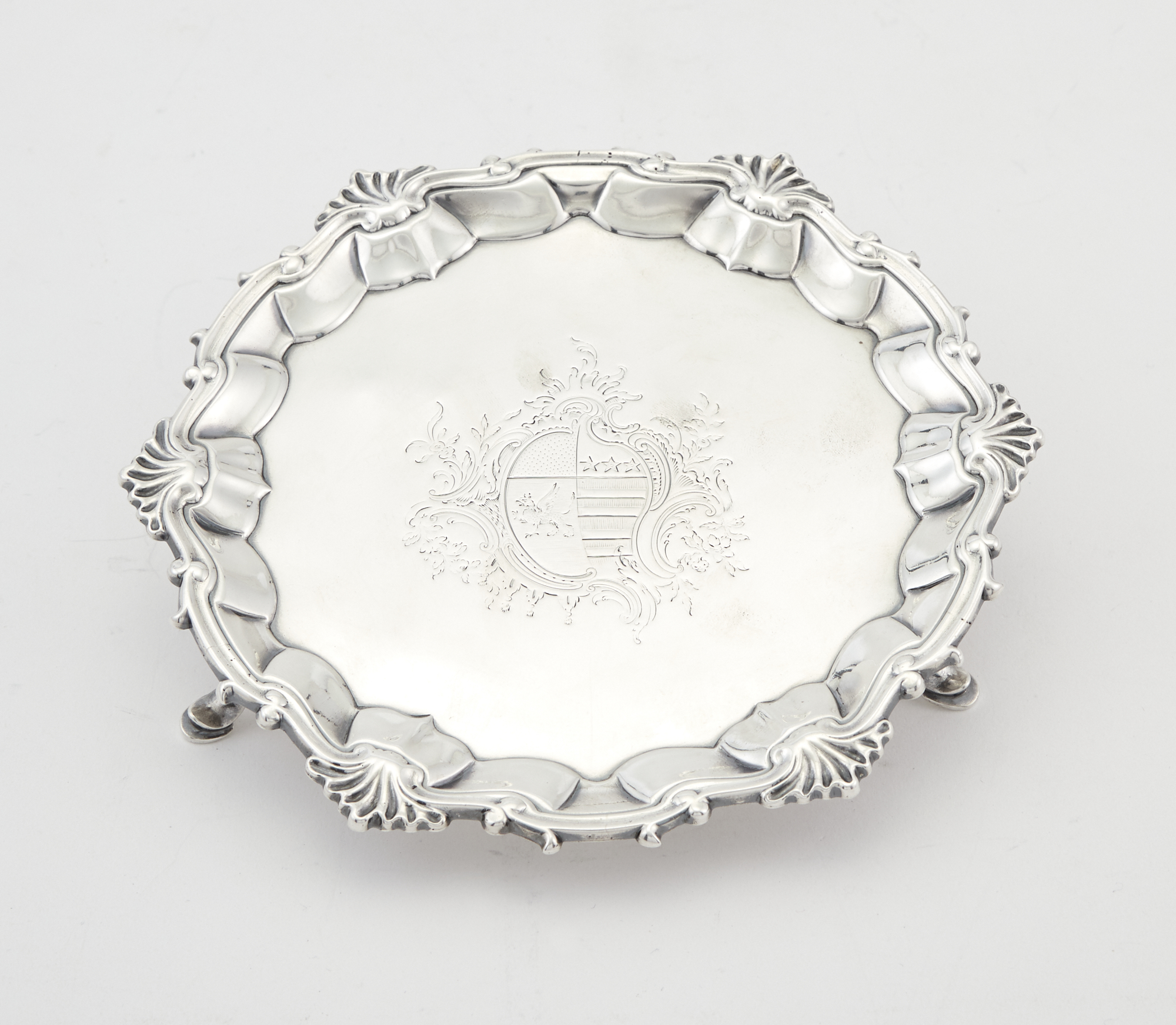 Lot image - George III Sterling Silver Waiter