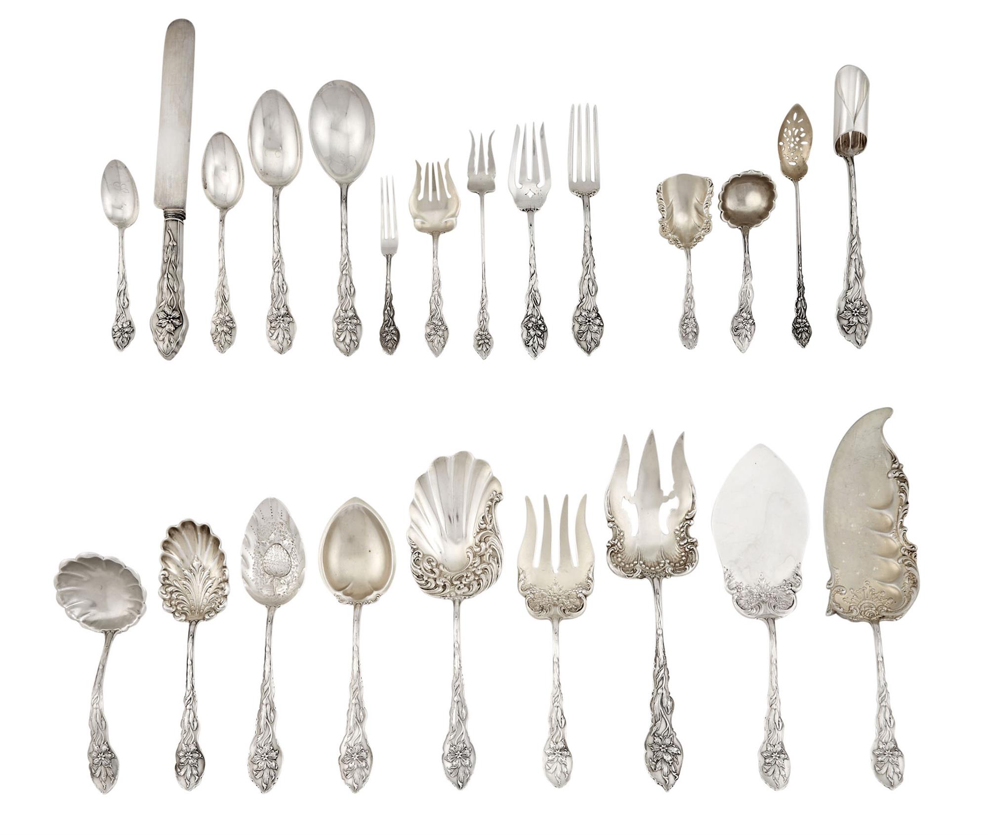 Lot image - Assembled Unger Bros. Sterling Silver Narcissus