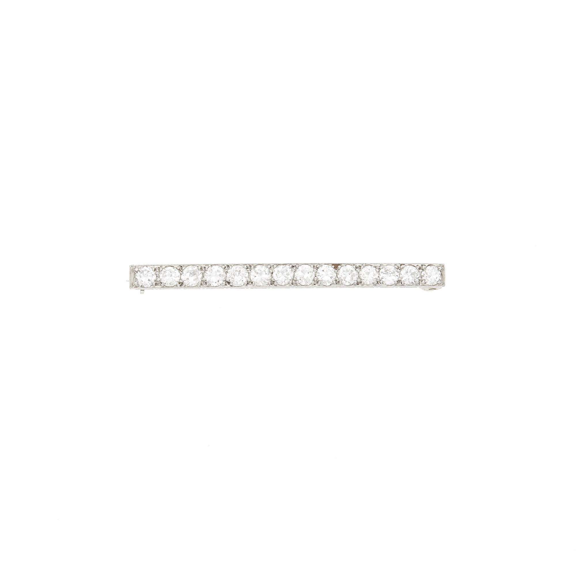 Lot image - Platinum and Diamond Bar Pin
