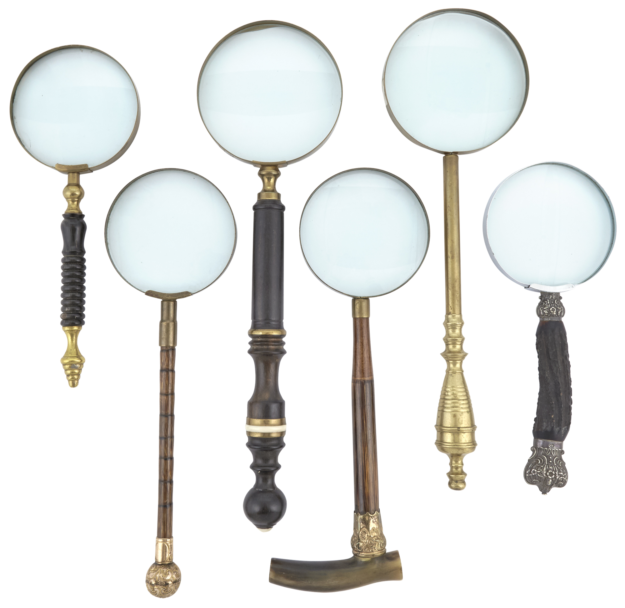 Lot image - Group of Six Magnifying Glasses