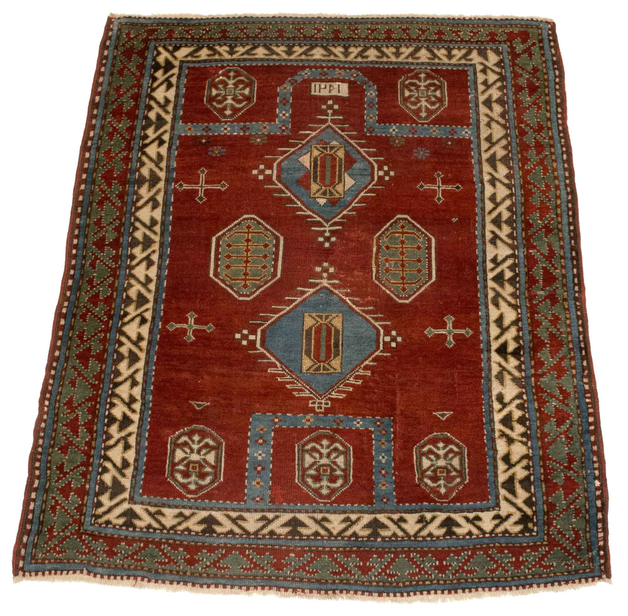 Lot image - Fachralo Kazak Double-Prayer Rug