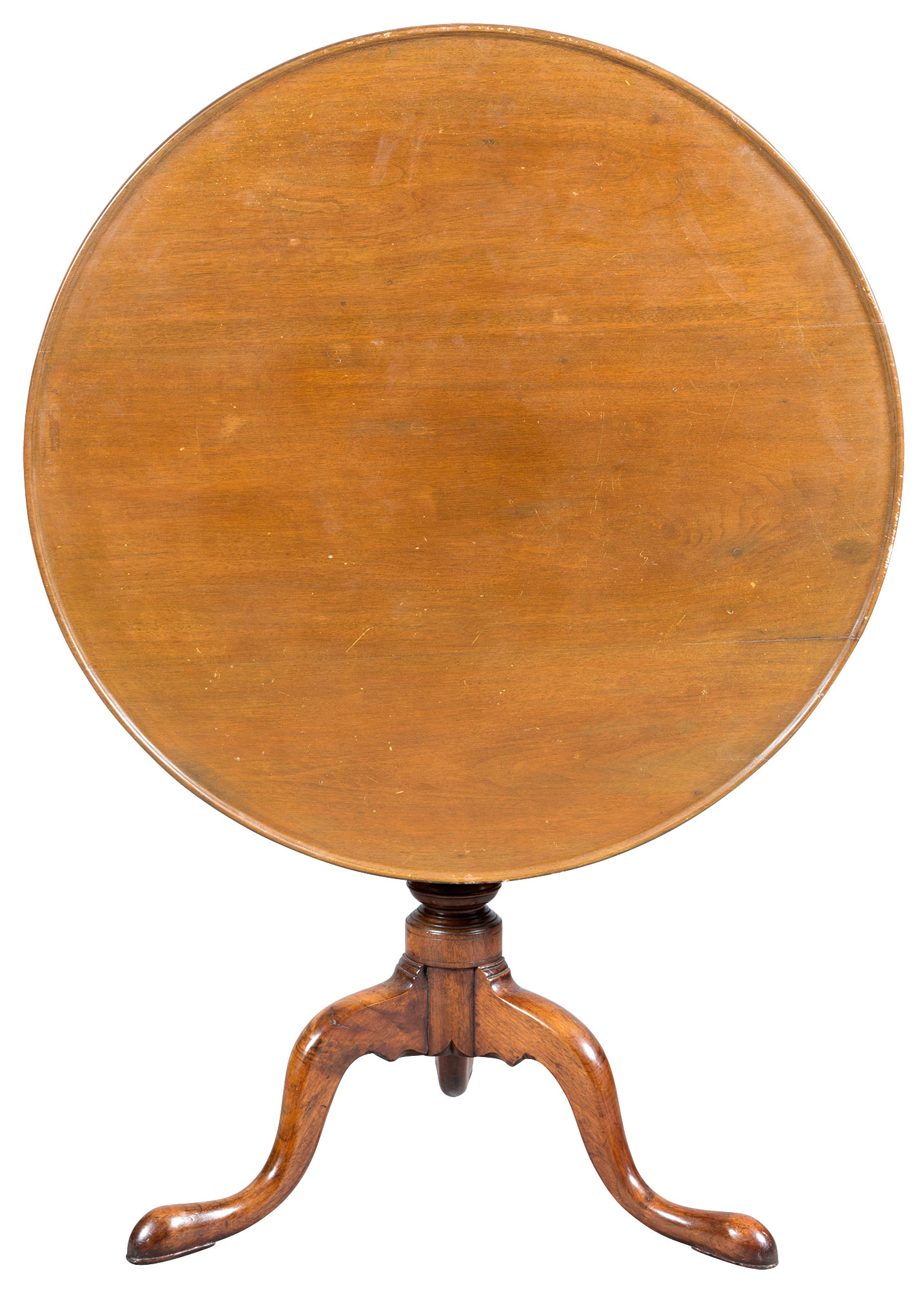 Lot image - Chippendale Mahogany Tilt-Top Tea Table