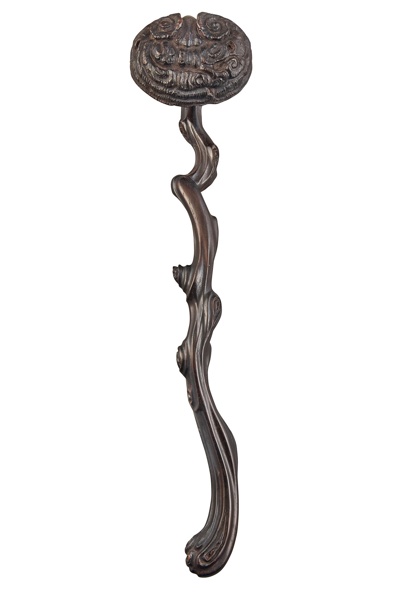 Lot image - Chinese Dark Hardwood Ruyi Scepter