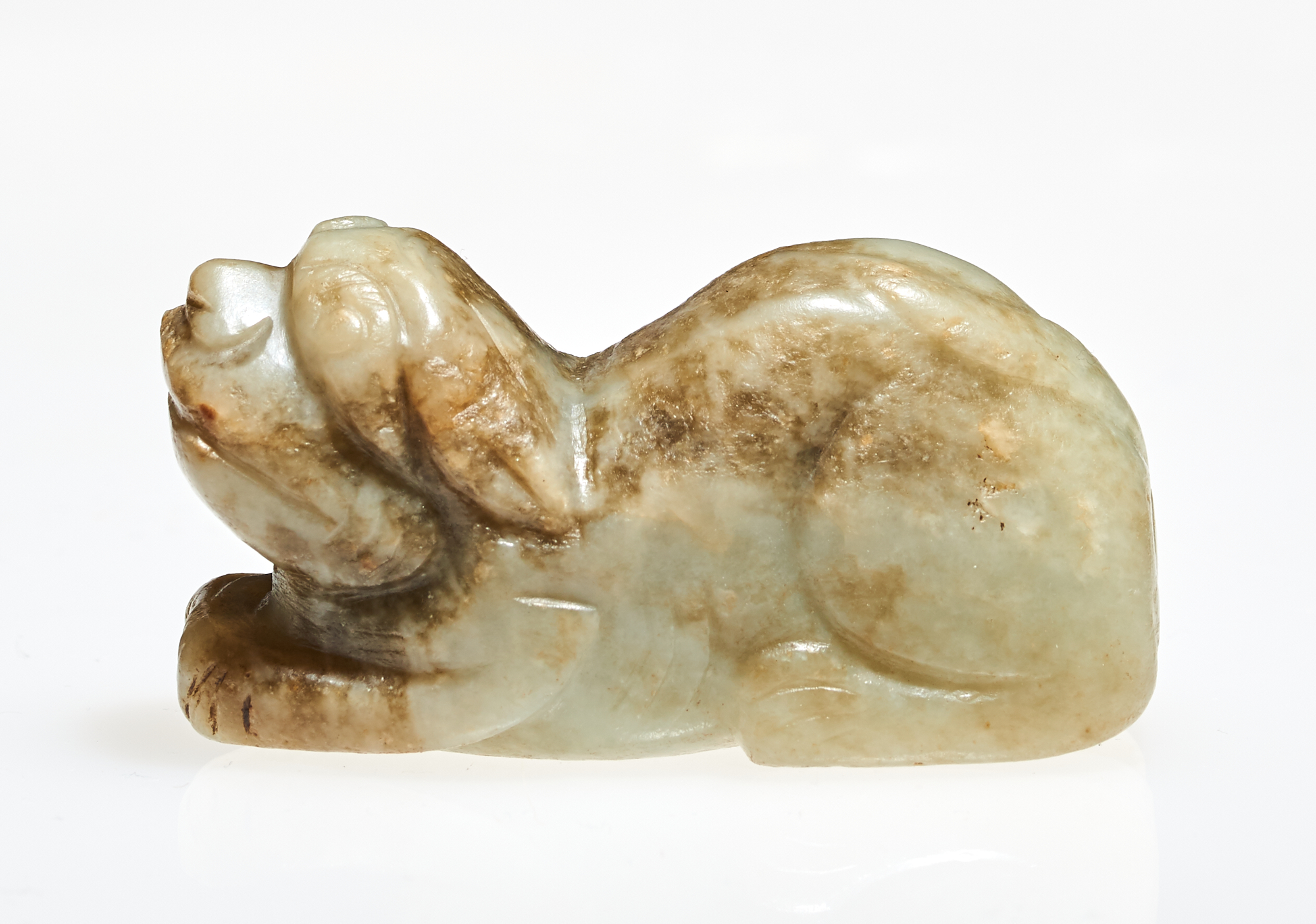 Lot image - A Chinese Jade Carving of a Fu Beast