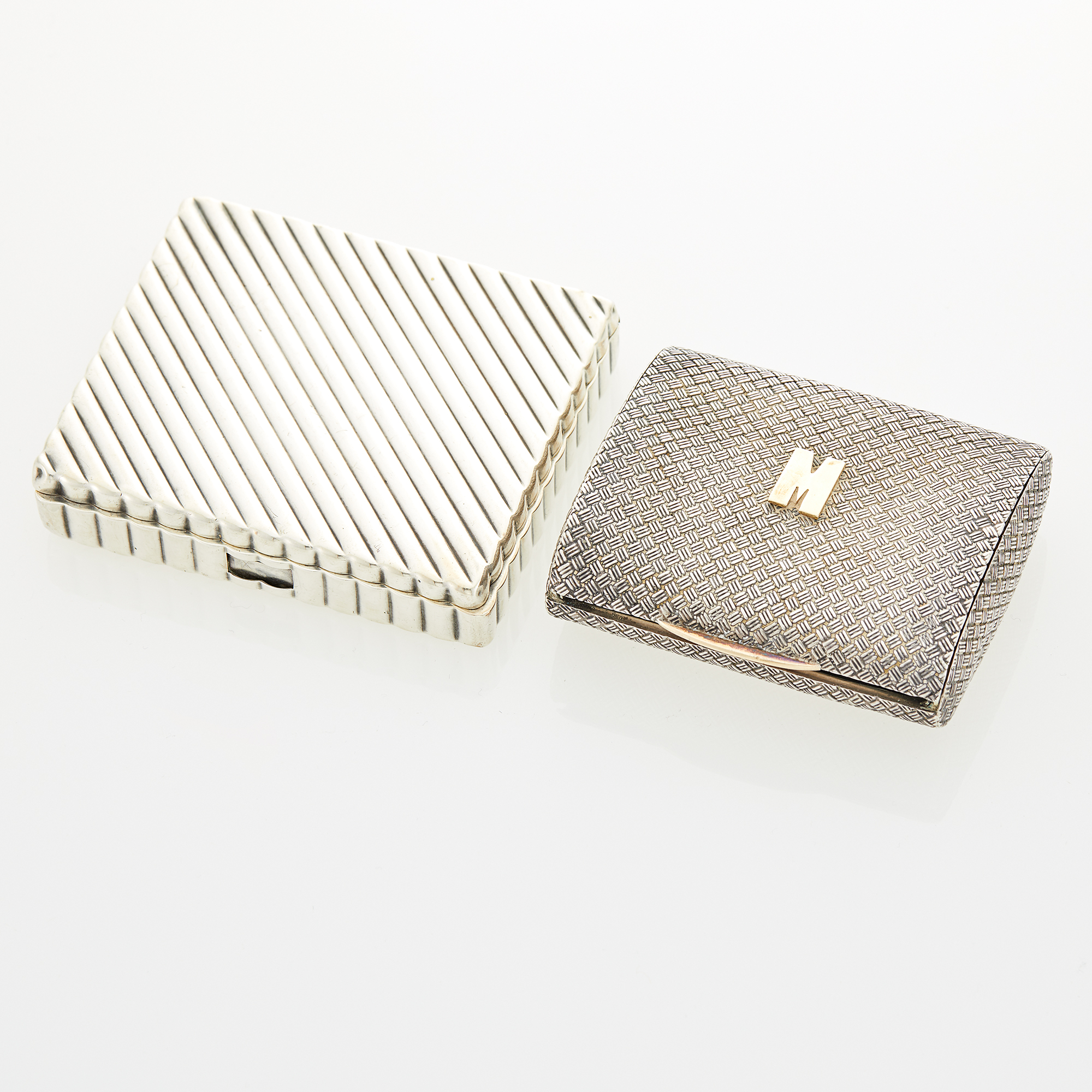 Lot image - Two Silver Compacts