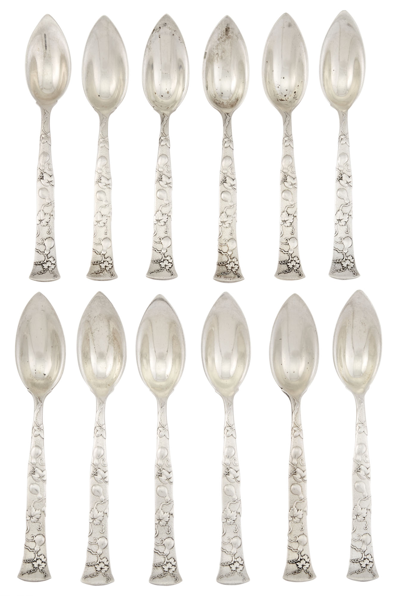 Lot image - Set of Twelve Tiffany & Co. Sterling Silver Vine