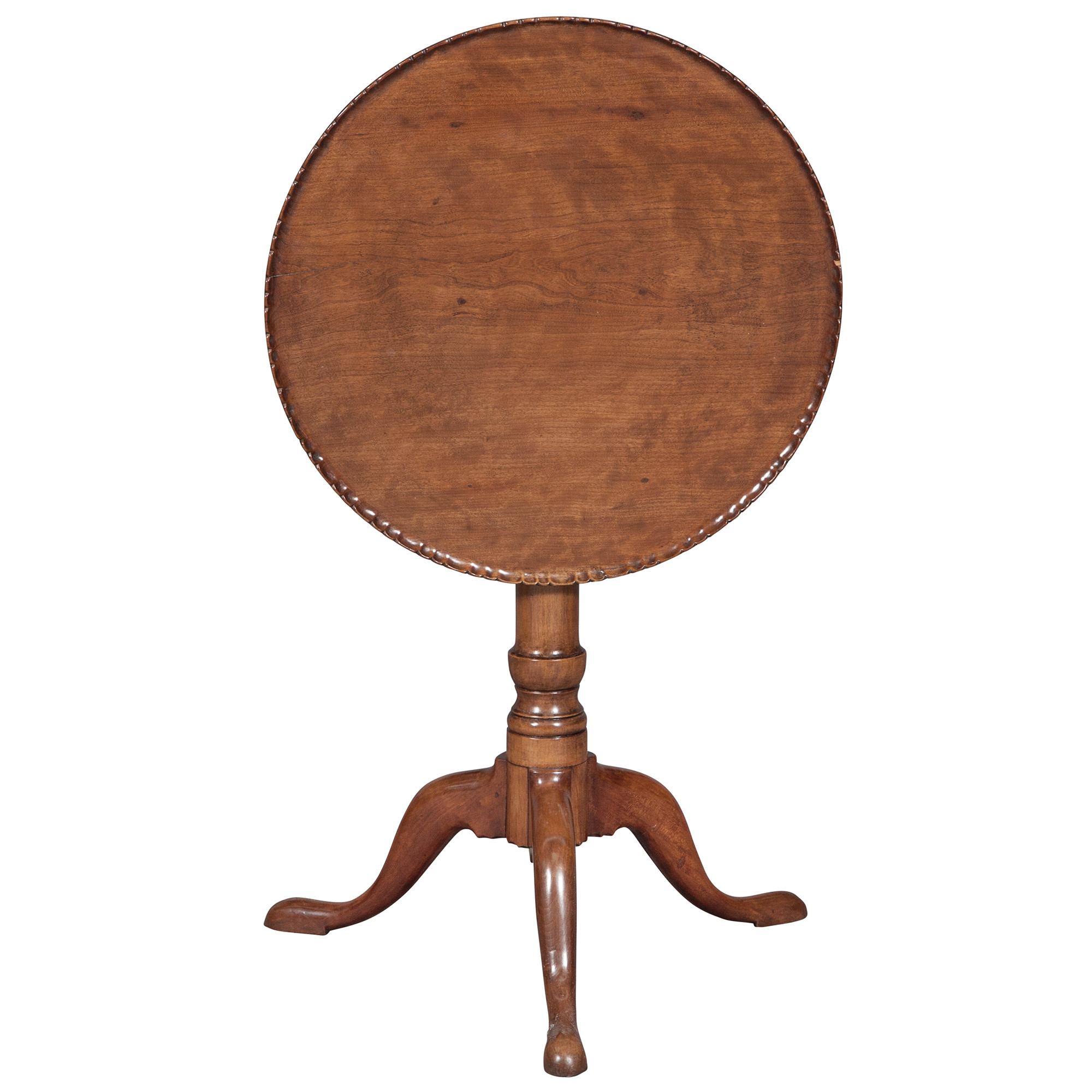 Lot image - Chippendale Cherry Tilt-Top Tripod Stand