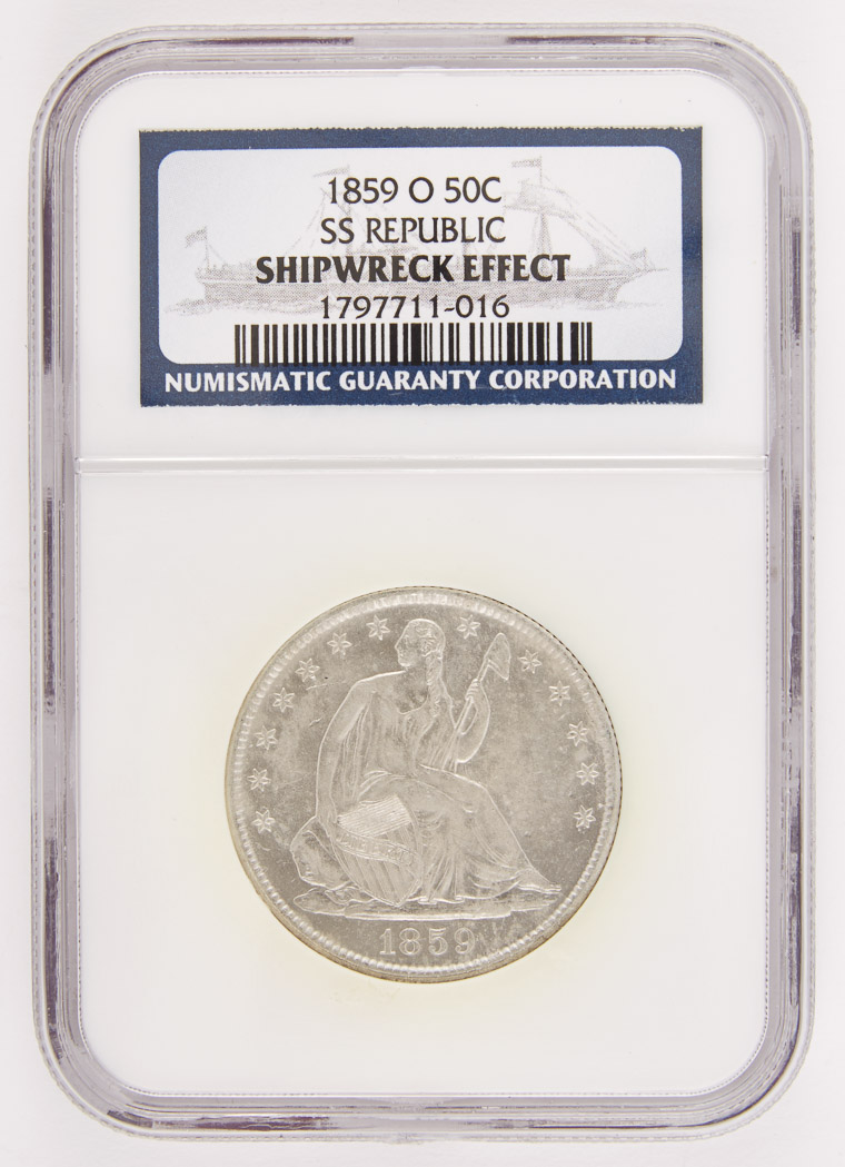 Lot image - United States 1859-O 50 Cent SS Republic