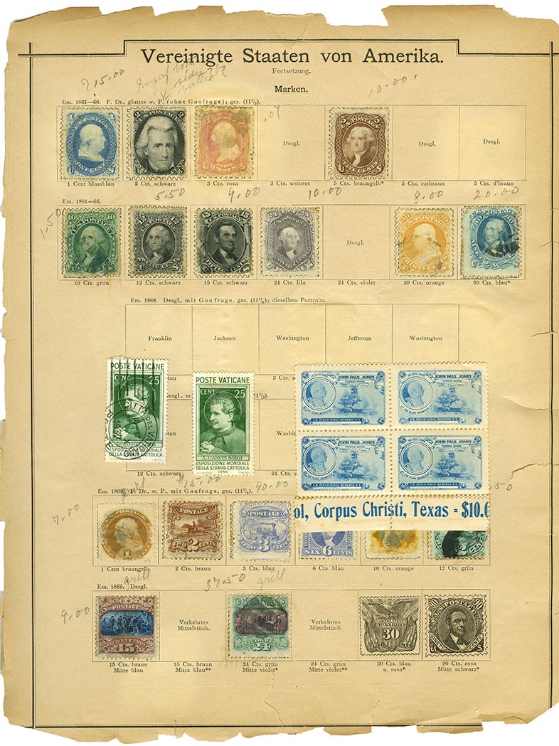 Lot image - Olde Tyme World Collection of Postage Stamps
