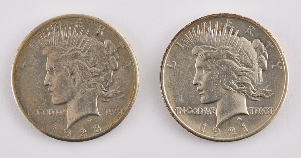 Lot image - United States Peace Dollar Group