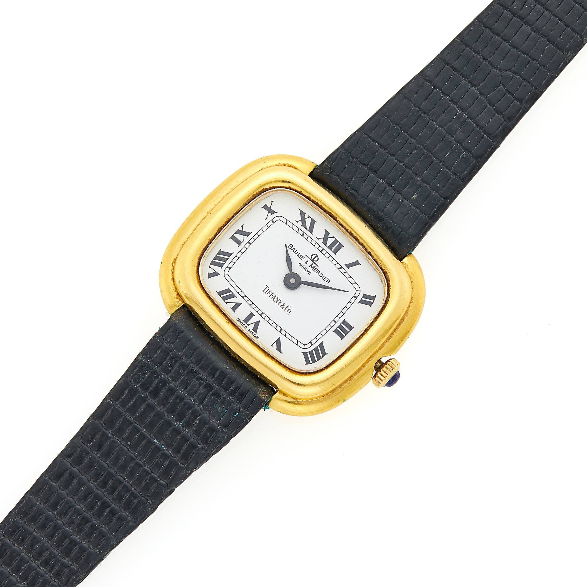 Lot image - Baume & Mercier Gold Wristwatch, Retailed by Tiffany & Co.