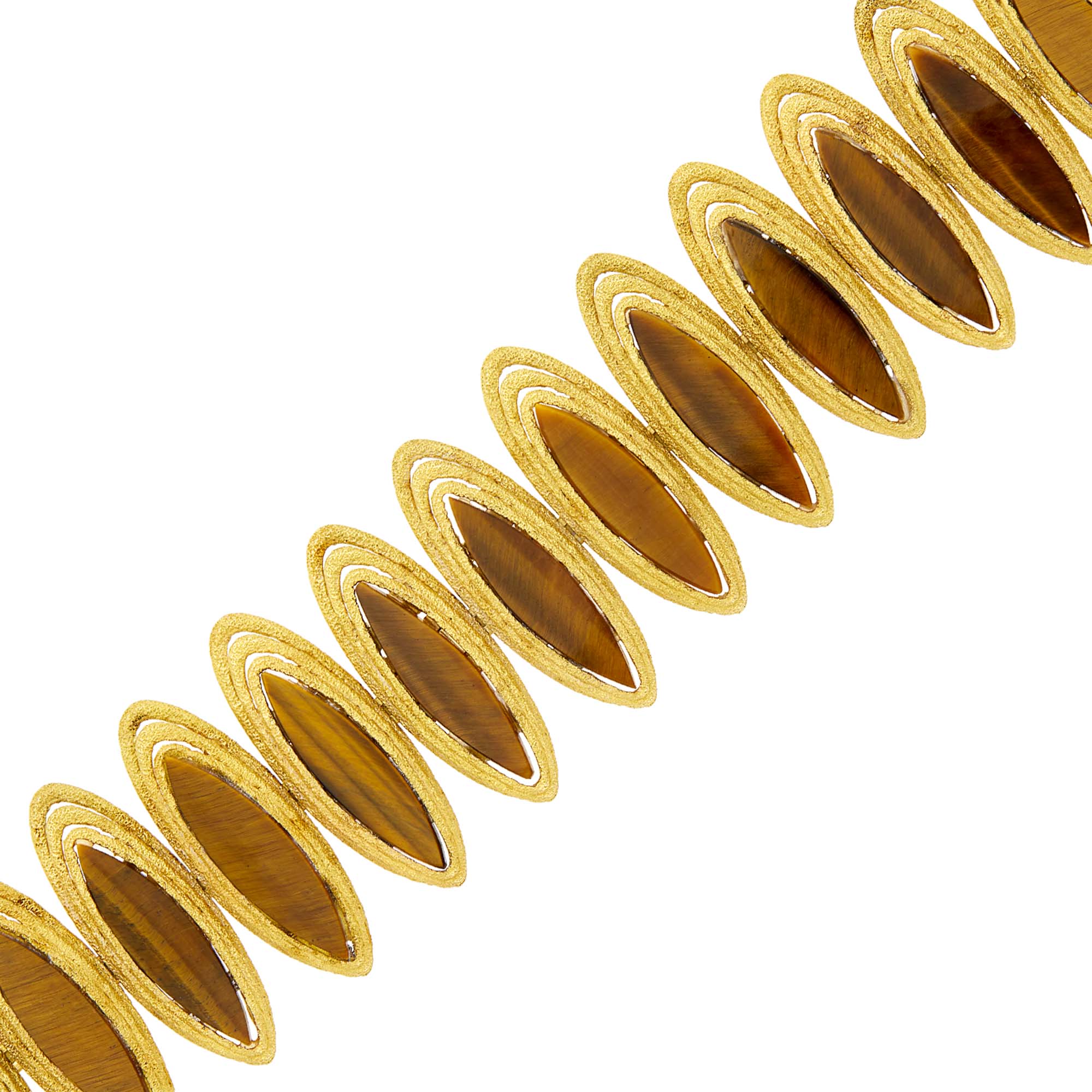 Lot image - Kutchinsky Gold and Tigers Eye Bracelet