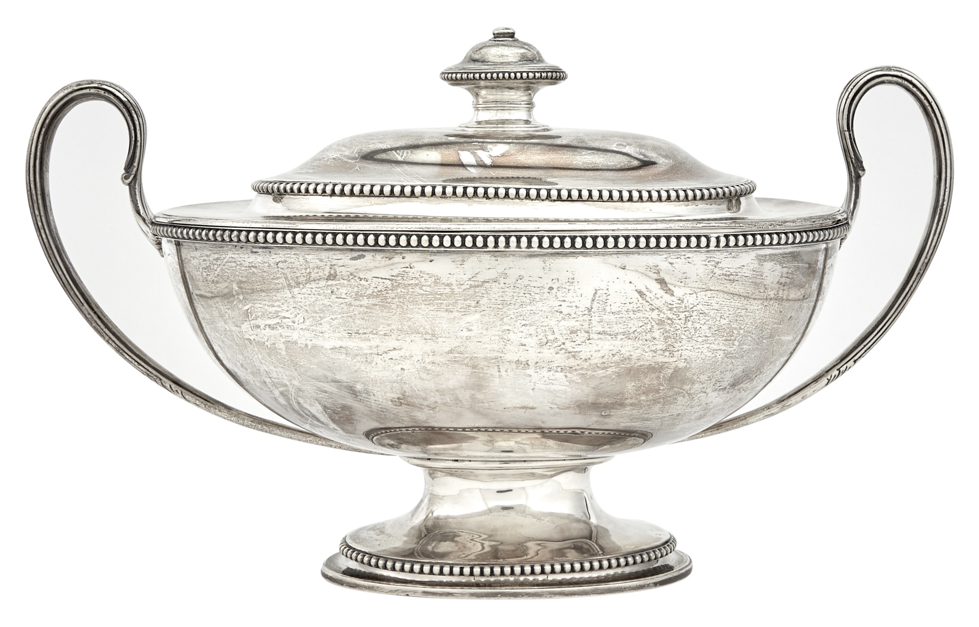 Lot image - George III Sterling Silver Soup Tureen and Cover
