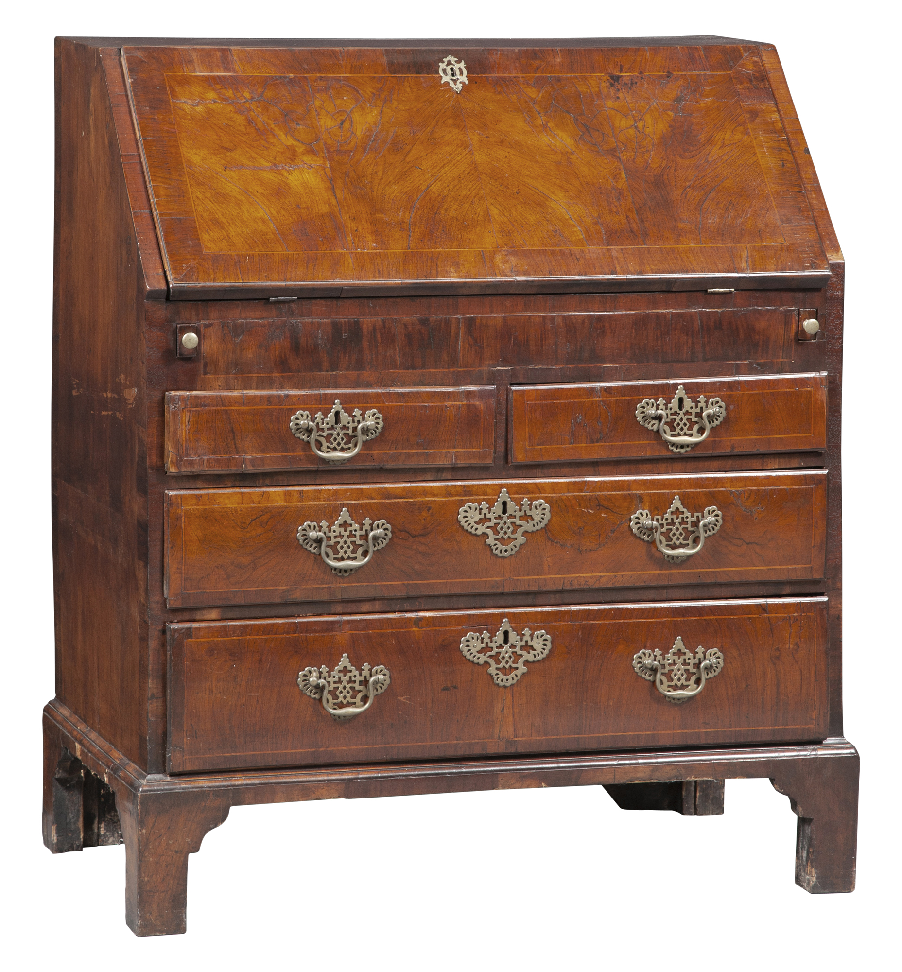 Lot image - George II Mahogany Slant Front Desk