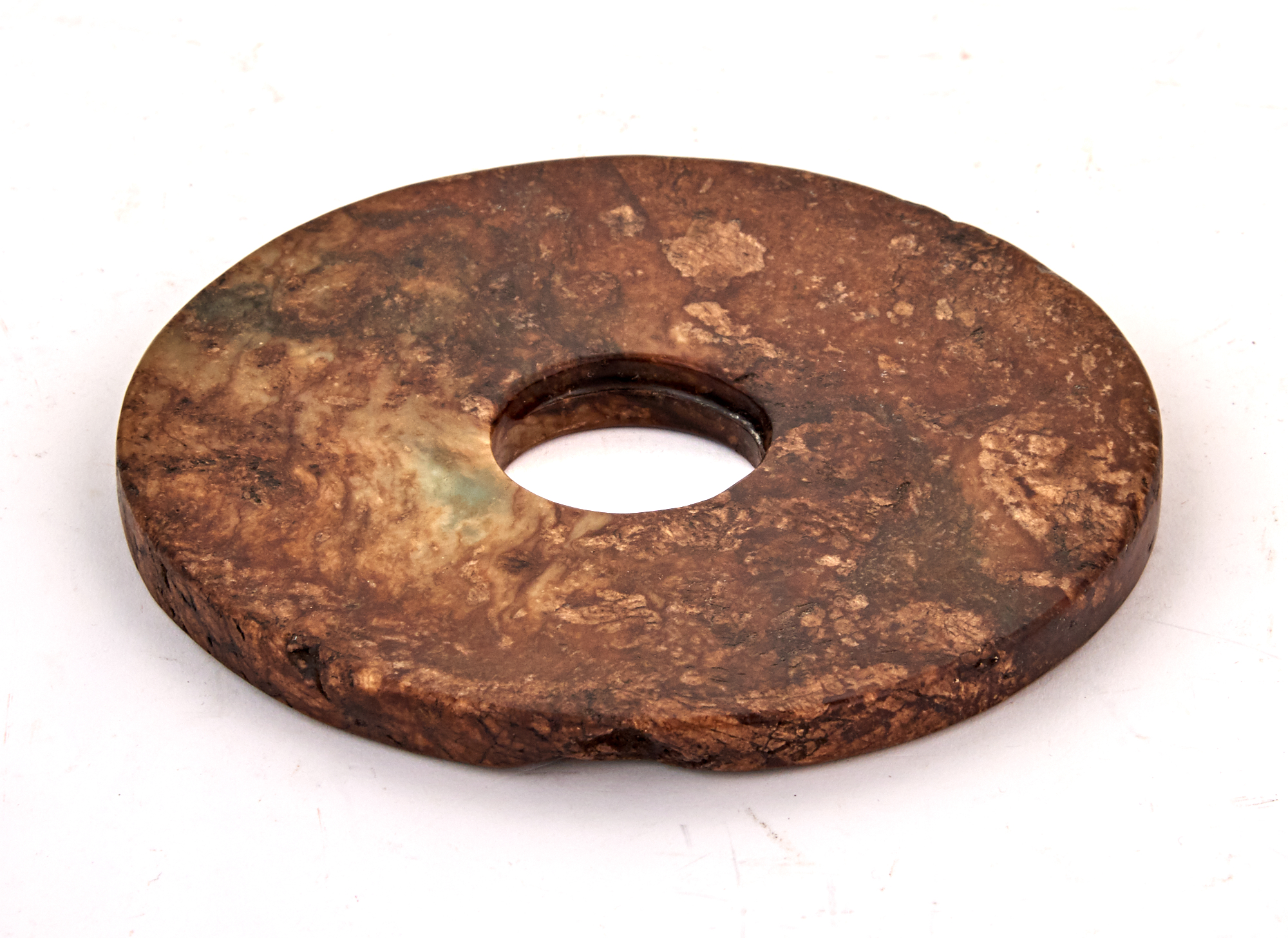 Lot image - A Chinese Jade Bi Disc