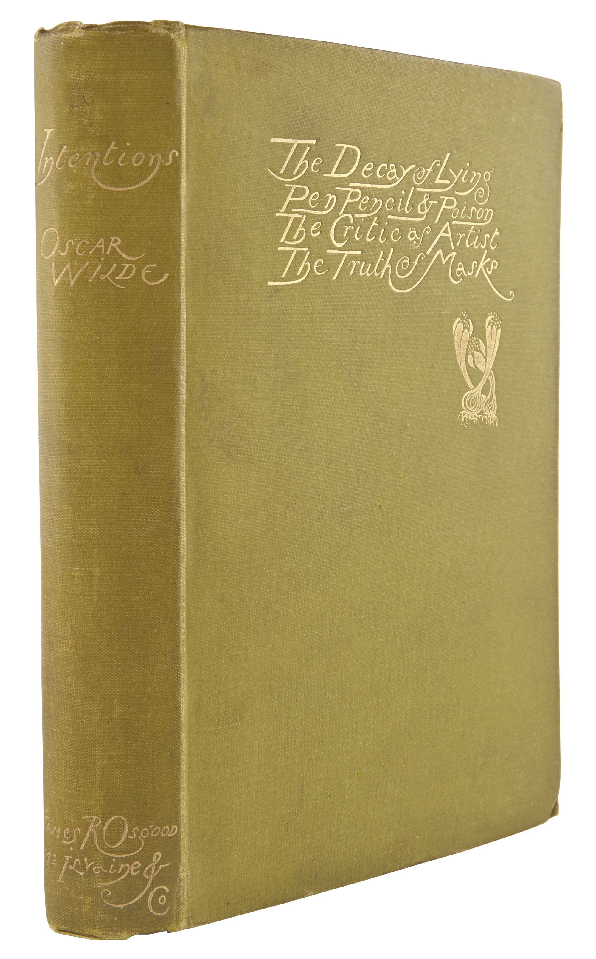 Lot image - WILDE, OSCAR  Intentions