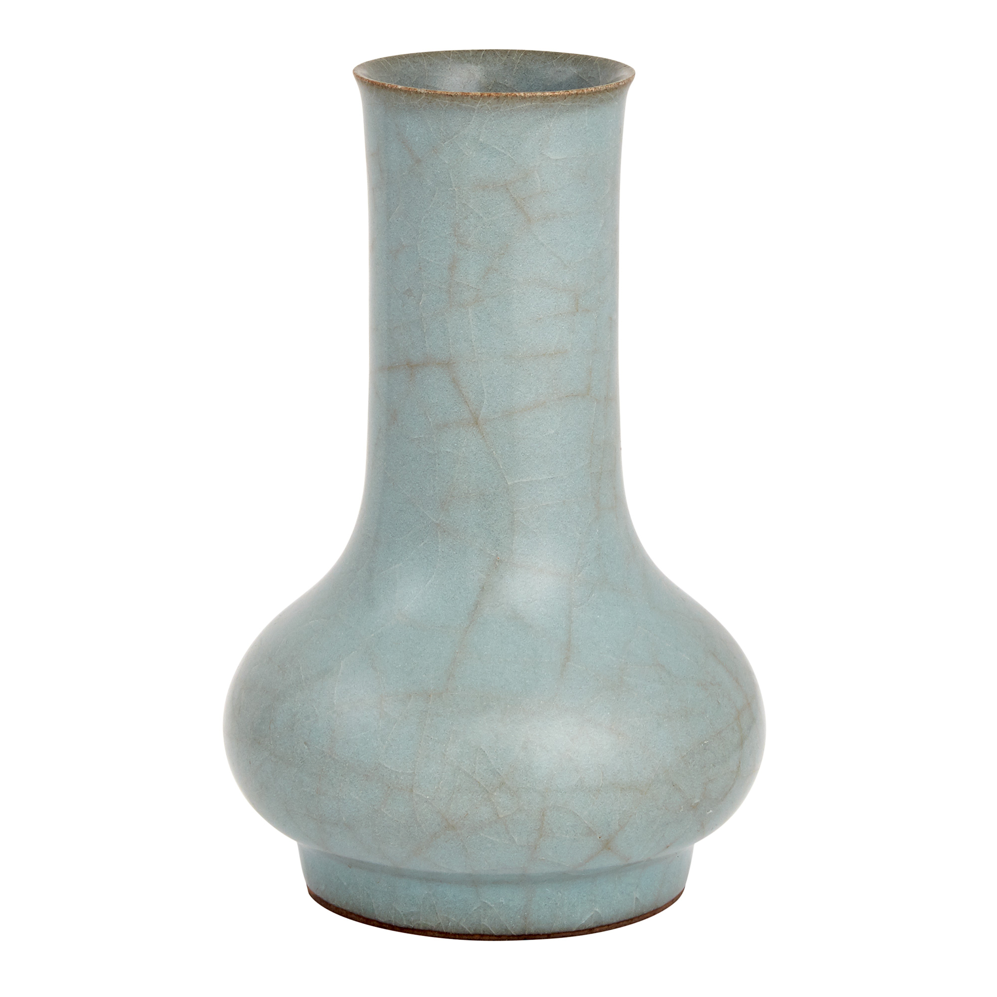 Lot image - Chinese Song Style Guan Glazed Mallet Vase