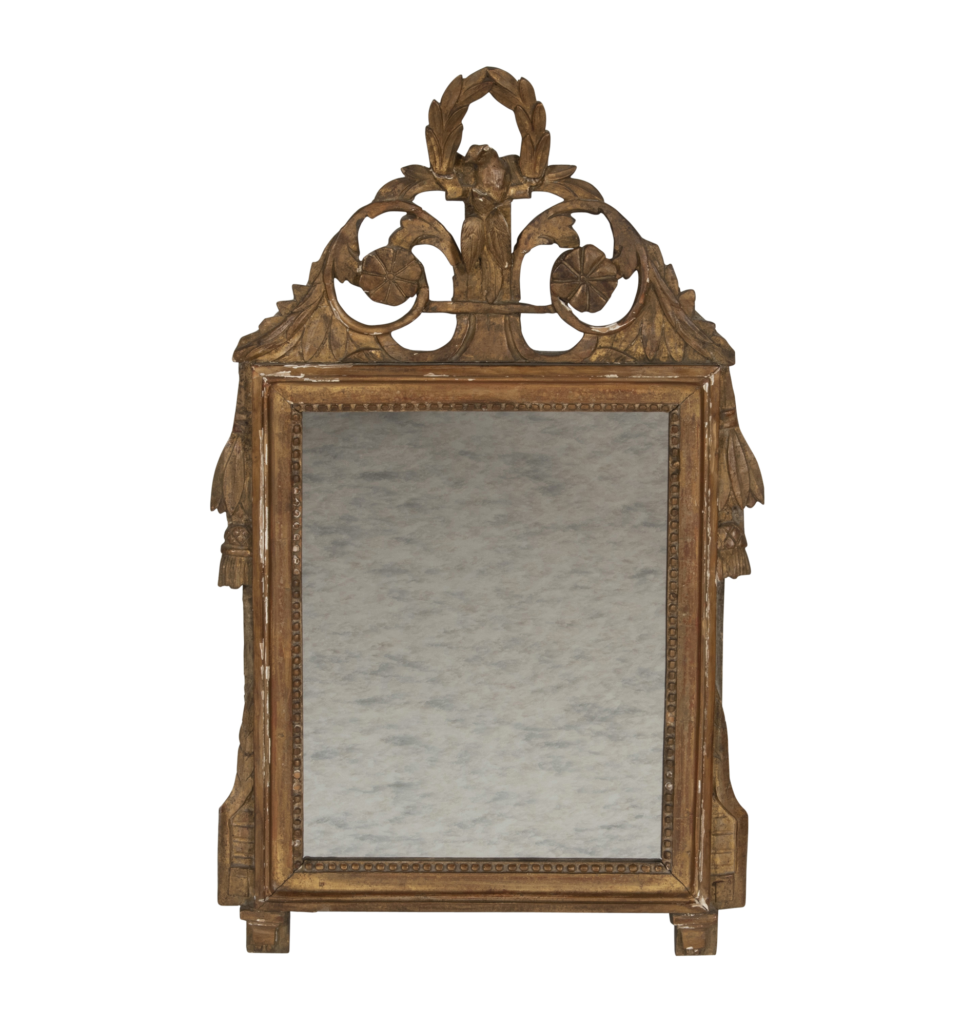 Lot image - Louis XVI Style Giltwood Small Mirror