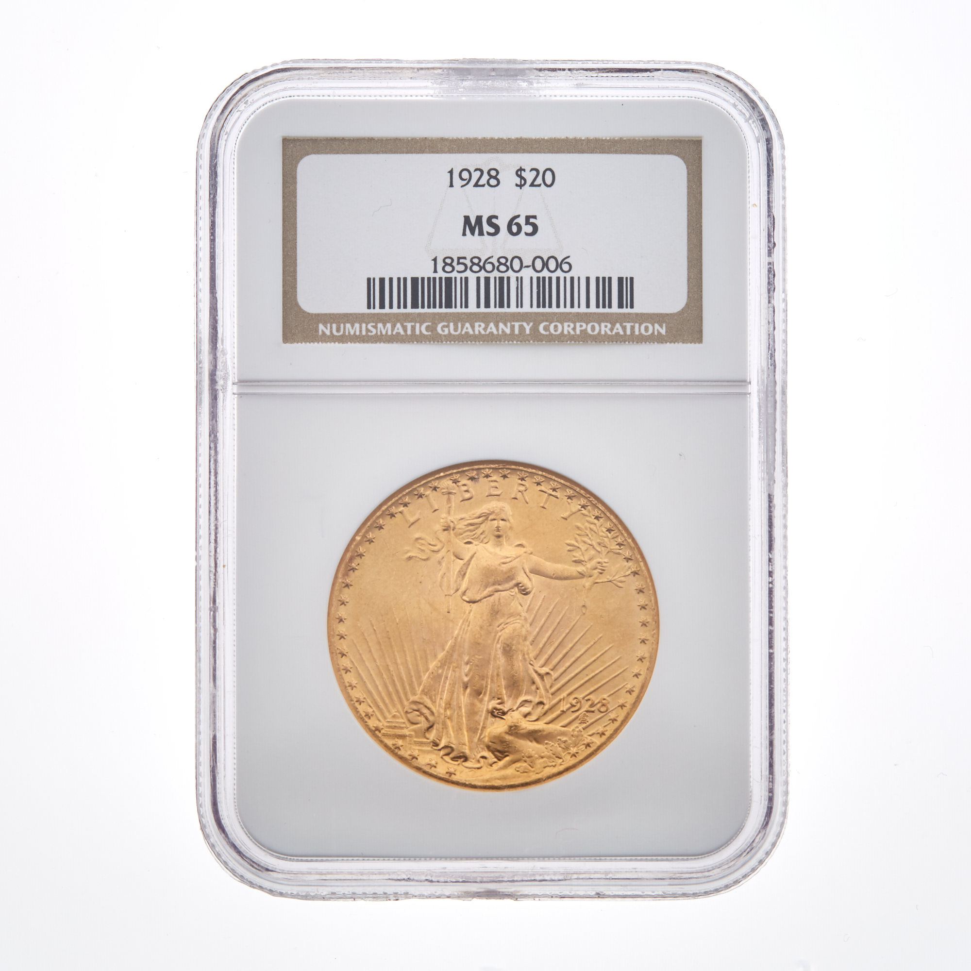 Lot image - United States 1928 $20 St. Gaudens NGC MS 65