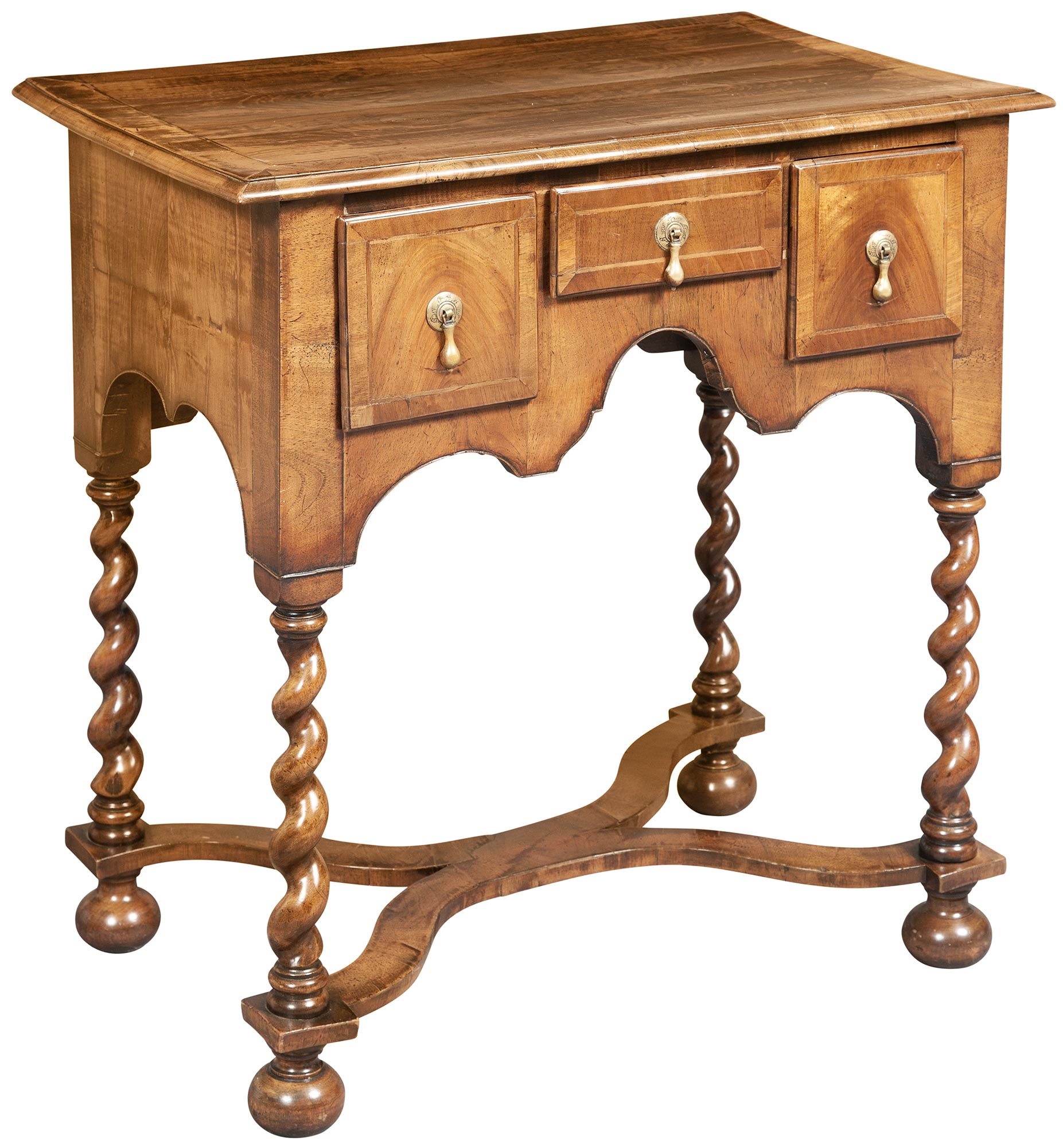 Lot image - William and Mary Style Inlaid Walnut Dressing Table