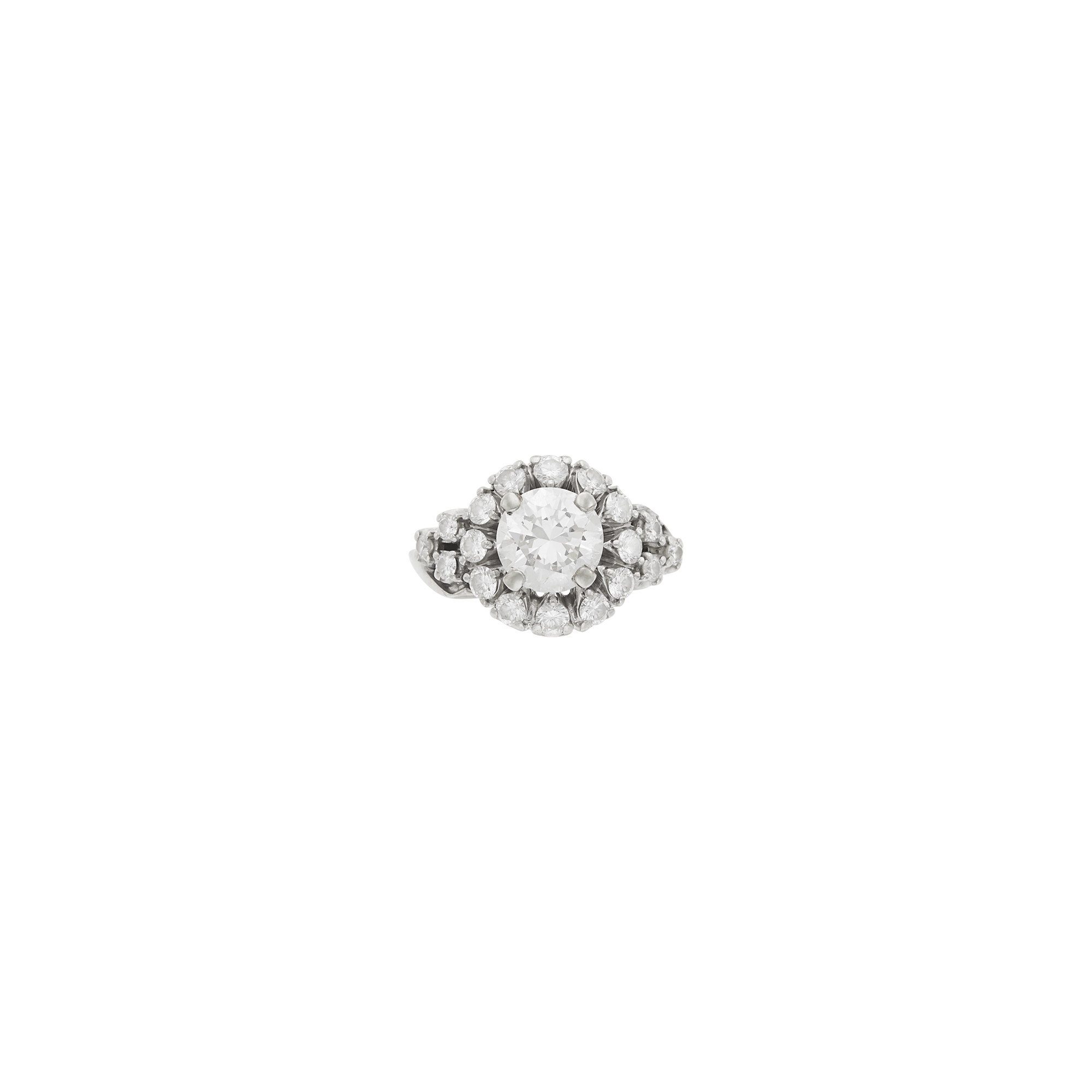 Lot image - Platinum and Diamond Ring