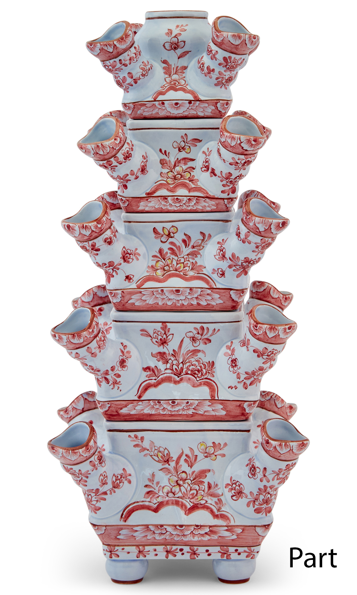 Lot image - Pair of Delft Pottery Tulip Vases