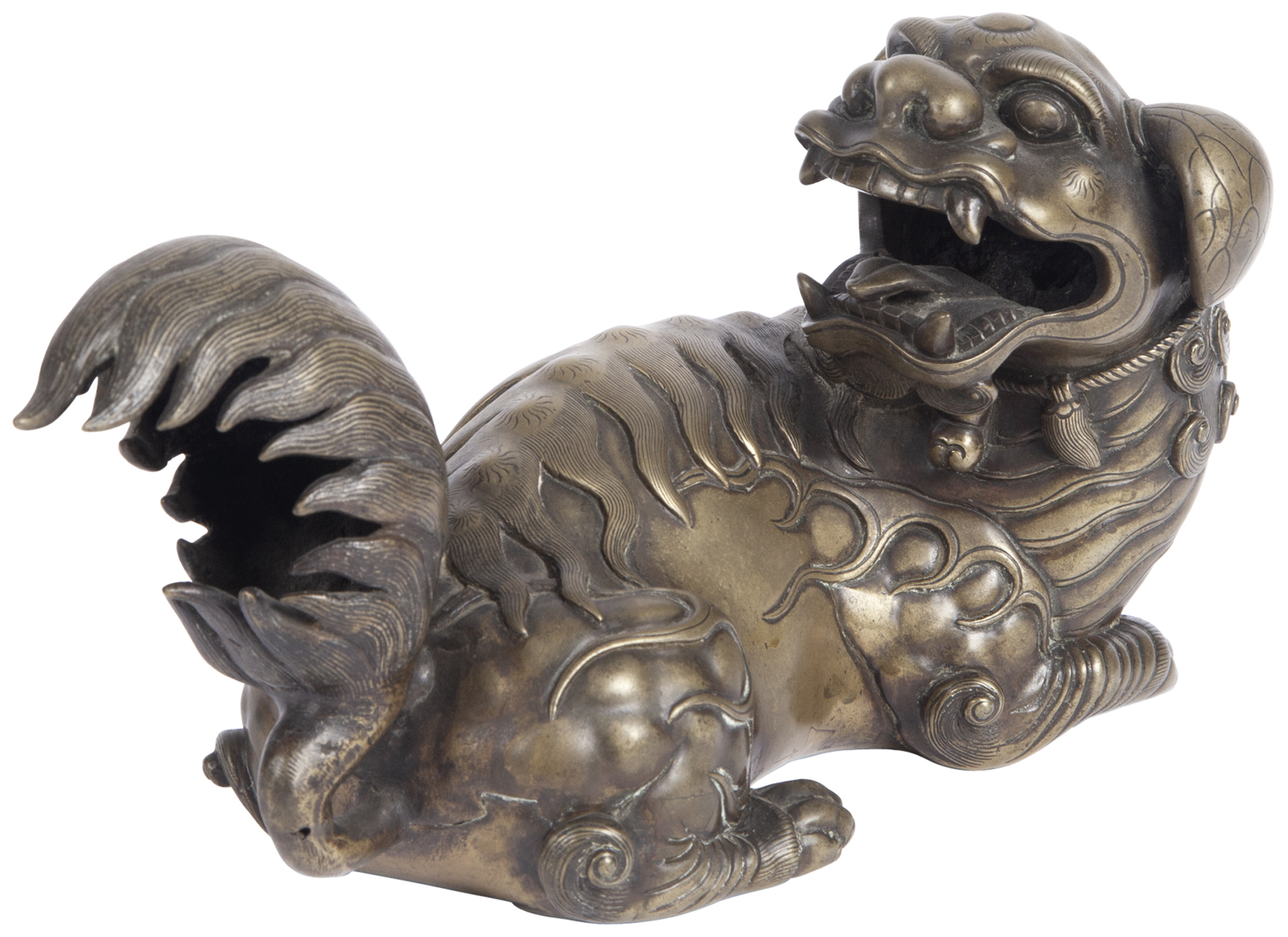 Lot image - Chinese Bronze Figure of a Fu Lion