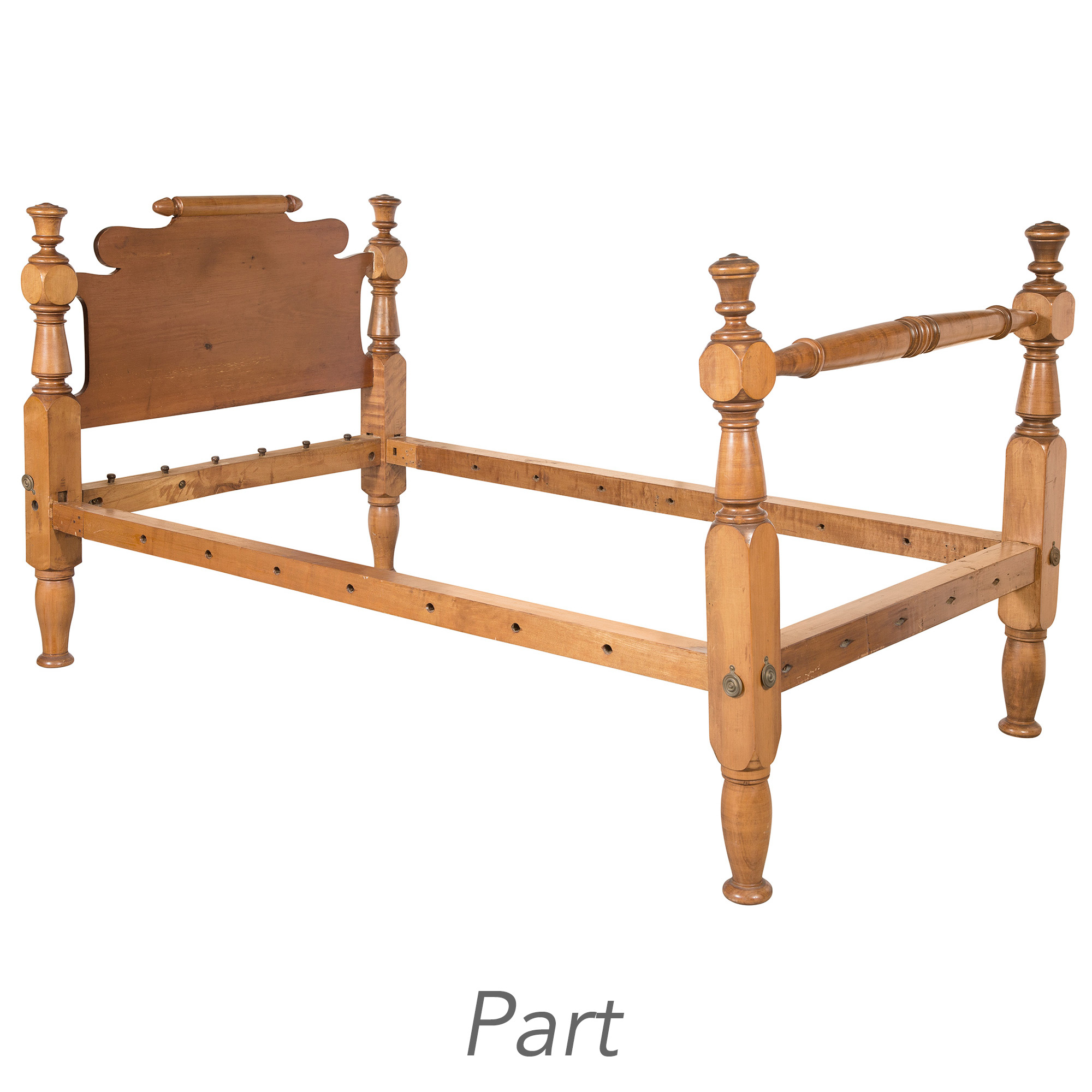 Lot image - Pair of American Maple Bedsteads