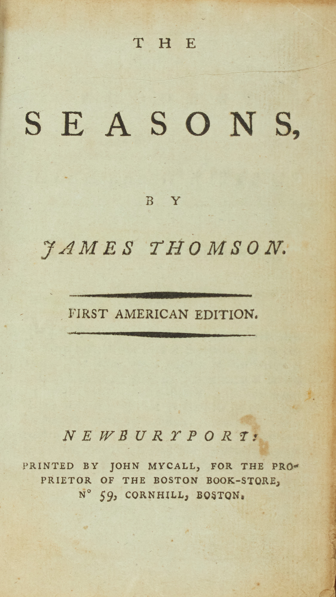 Lot image - THOMSON, JAMES.  The Seasons.